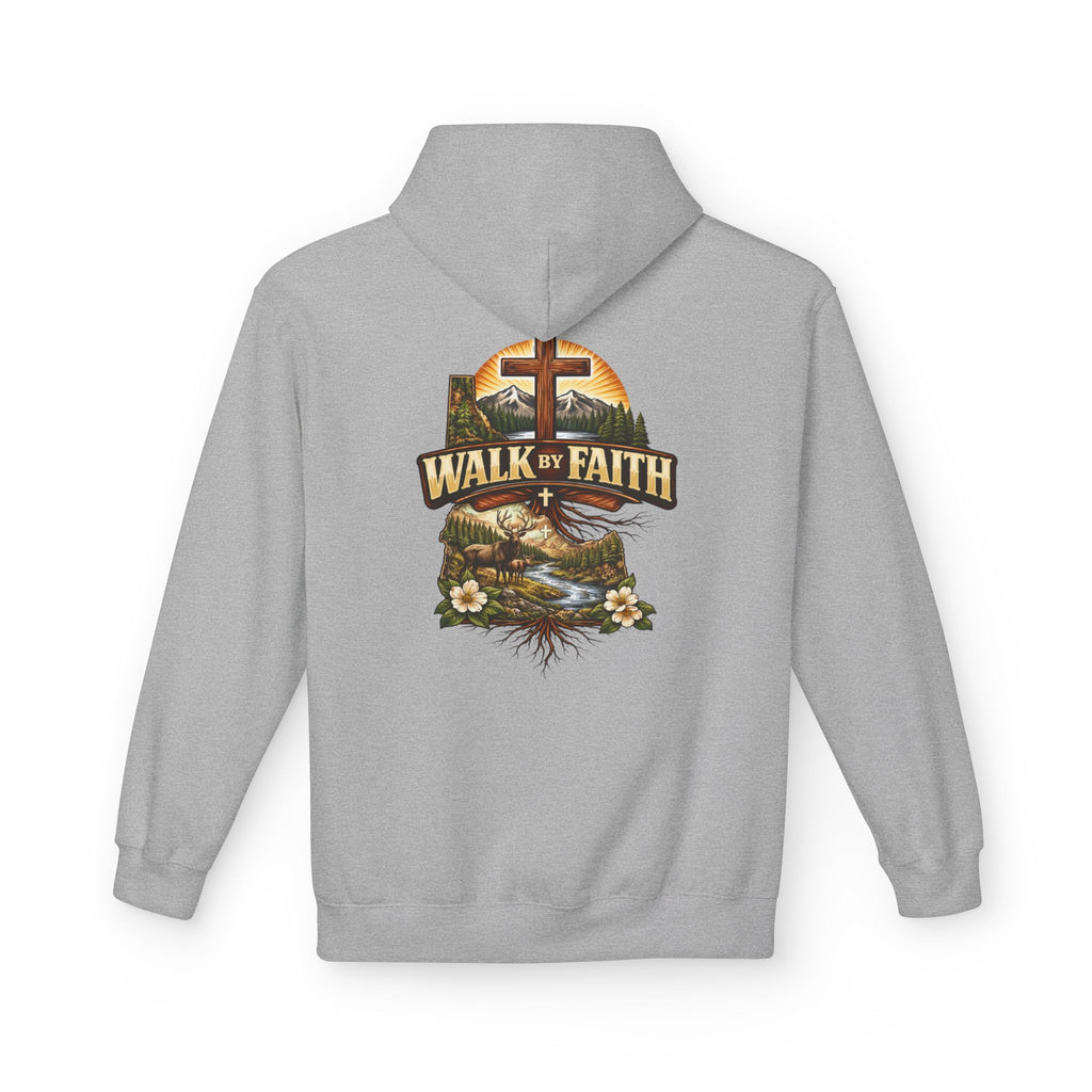 Walk By Faith Hoodie — Christian Cross Faith Pullover