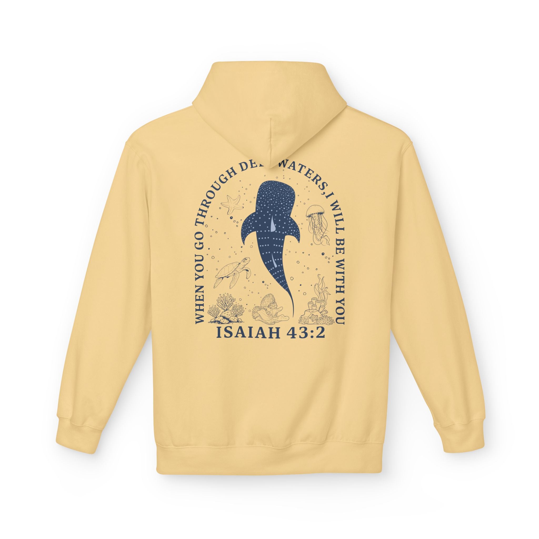Isaiah 43:2 Whale Hoodie – Christian Faith Comfort Pullover
