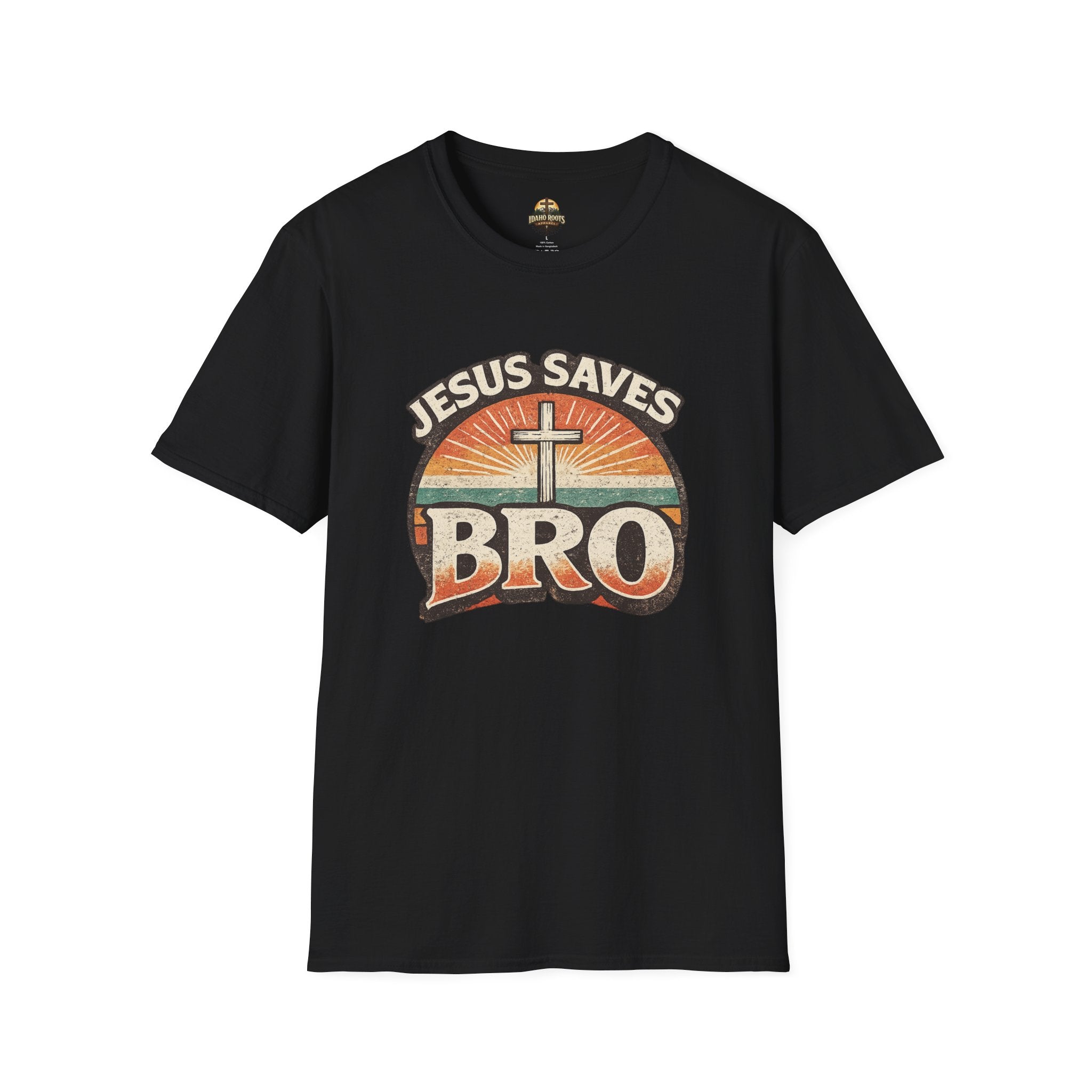 Jesus Saves Bro T-Shirt — Retro Christian Faith Tee