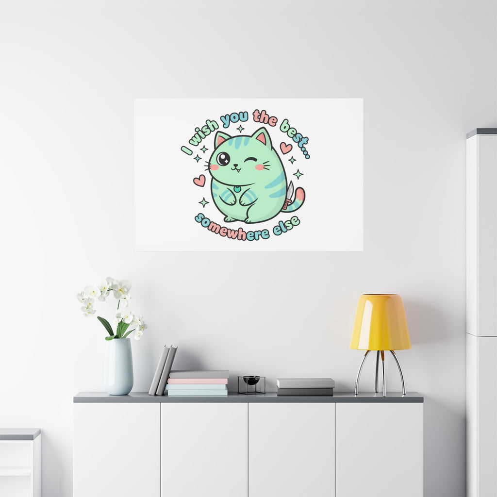 I Wish You the Best Somewhere Else Canvas | kawaii threat, soft-grunge pastel