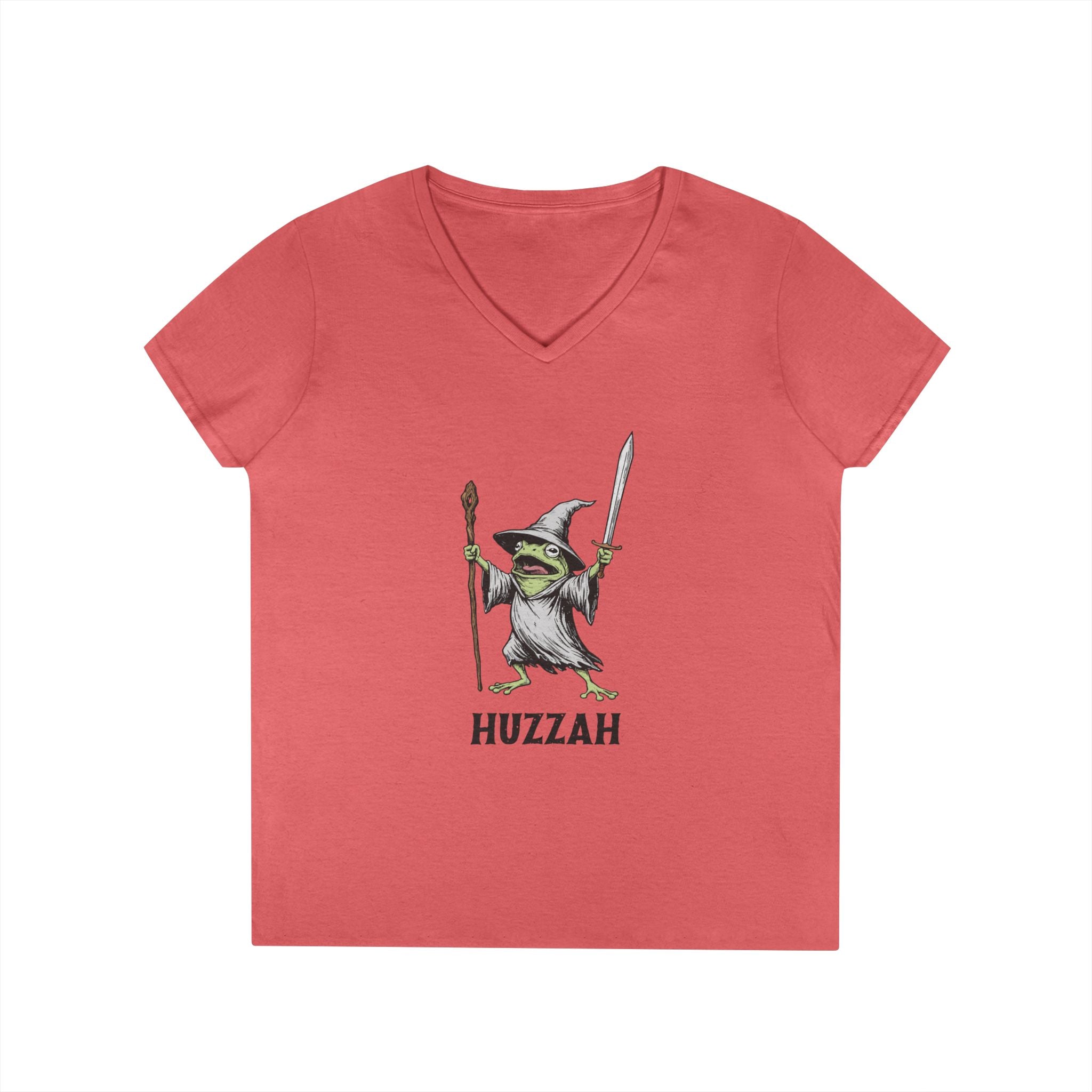 Witch Frog “Huzzah” V-Neck Tee