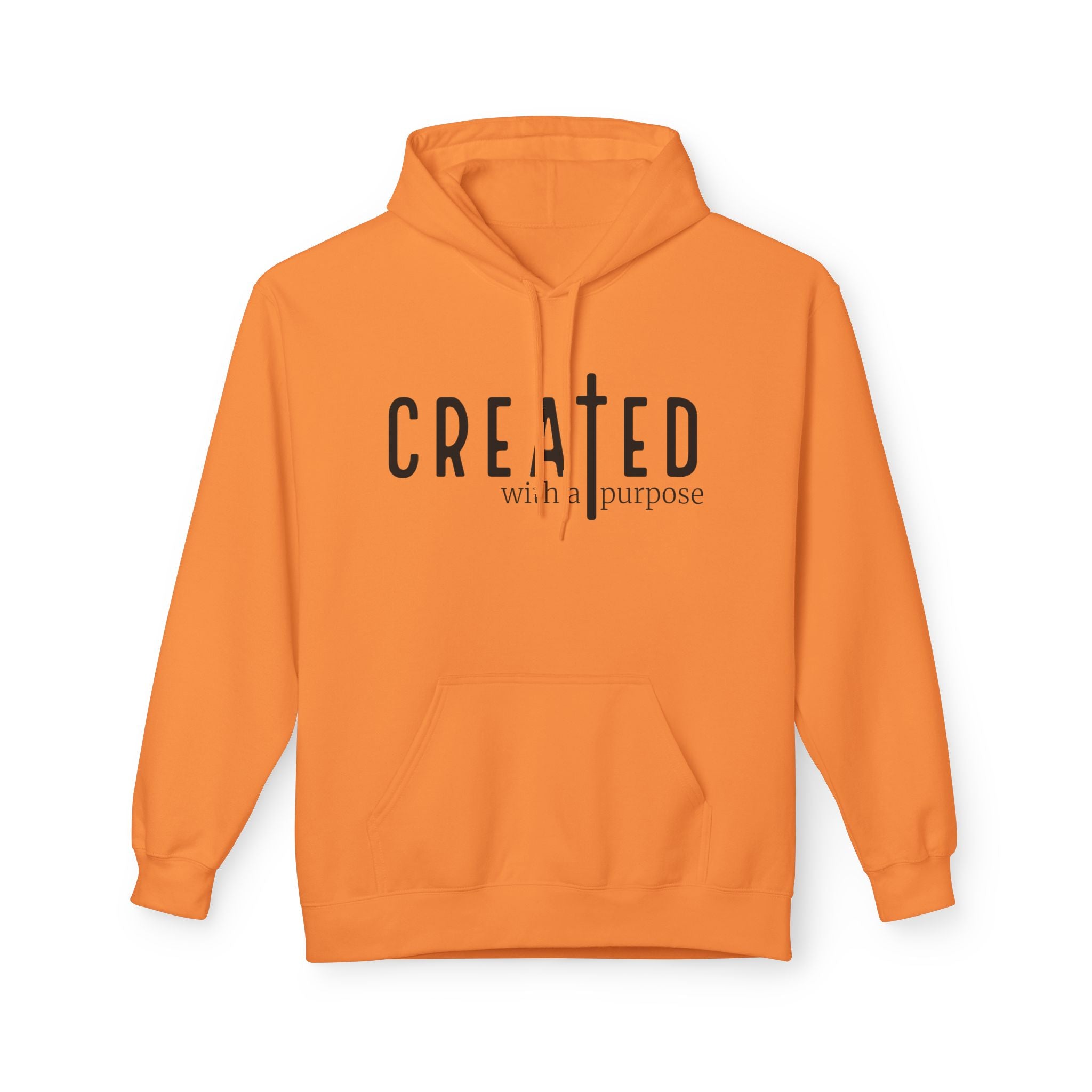 Created with Purpose Hoodie — Inspirational Graphic Pullover