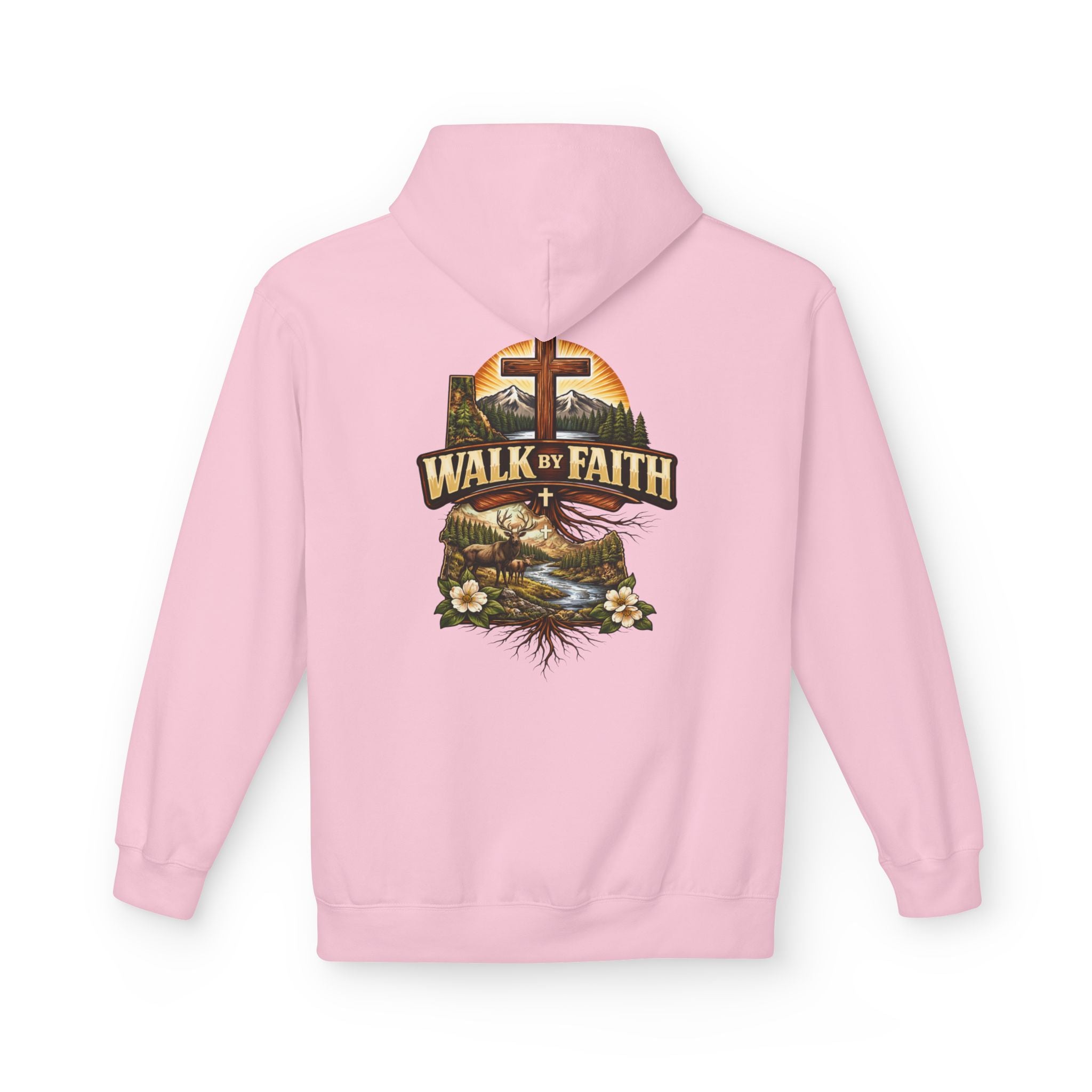 Walk By Faith Hoodie — Christian Cross Faith Pullover
