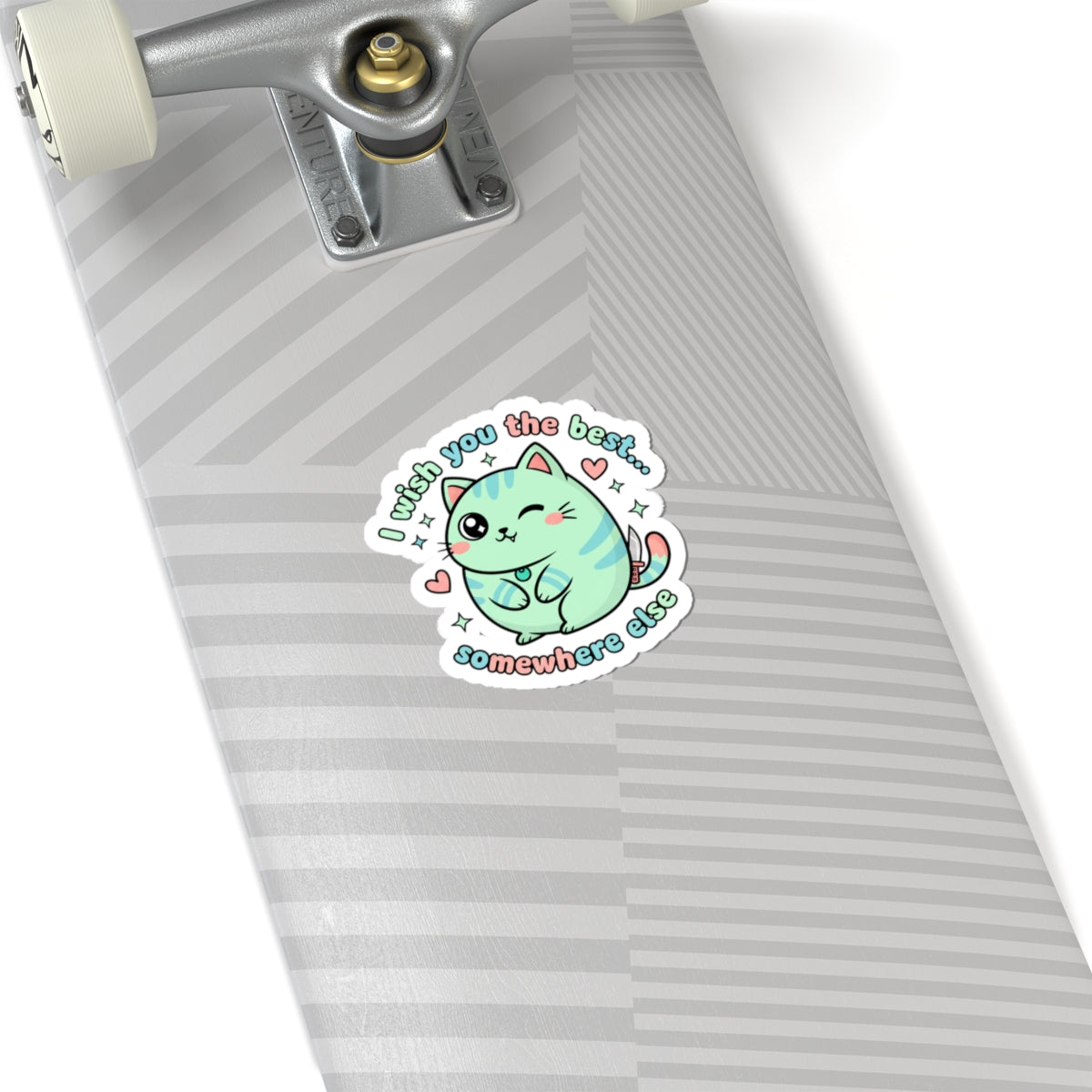 I Wish You the Best... Somewhere Else Sticker | kawaii menacing, pastel soft threat