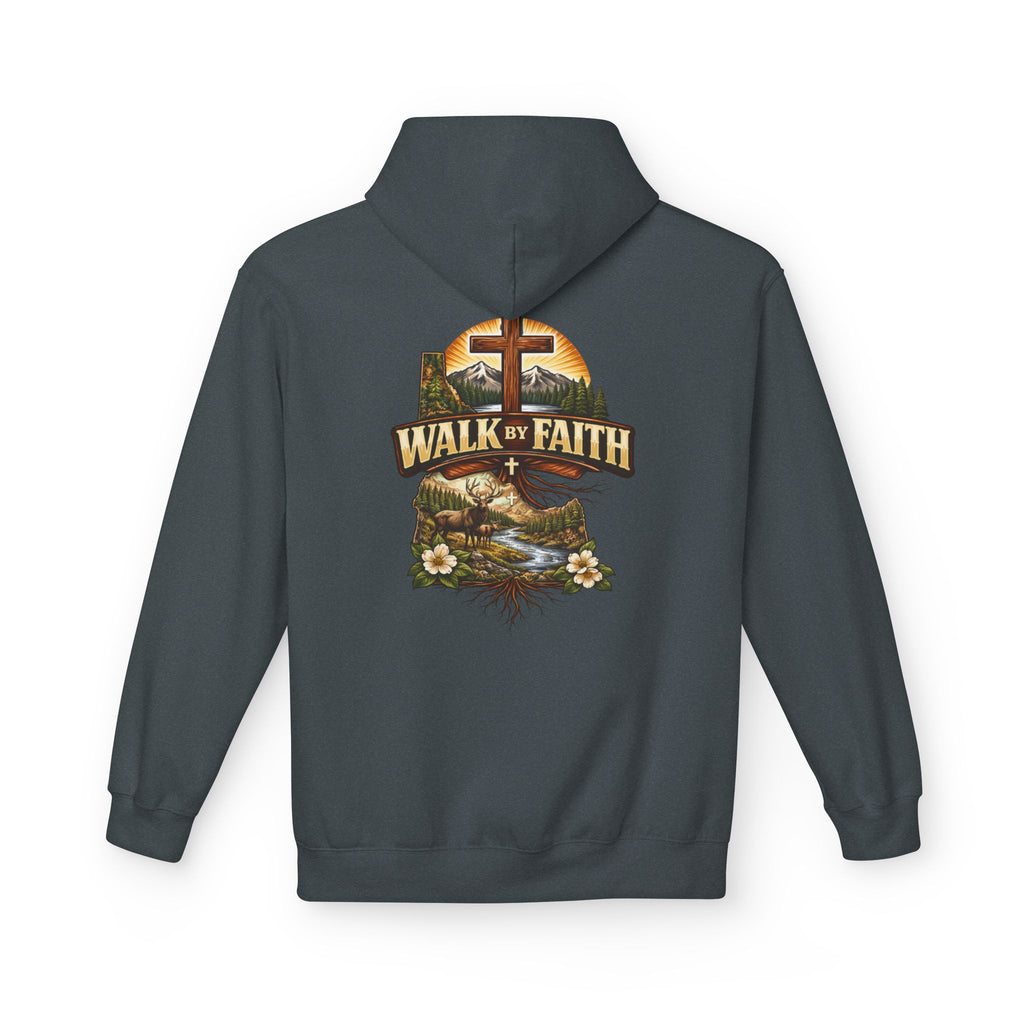 Walk By Faith Hoodie — Christian Cross Faith Pullover