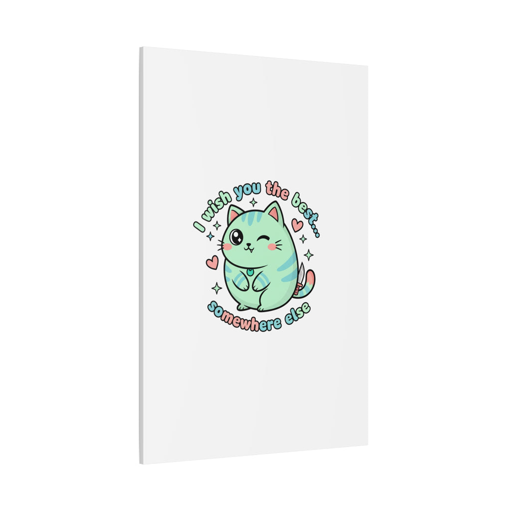I Wish You the Best Somewhere Else Canvas | kawaii threat, soft-grunge pastel