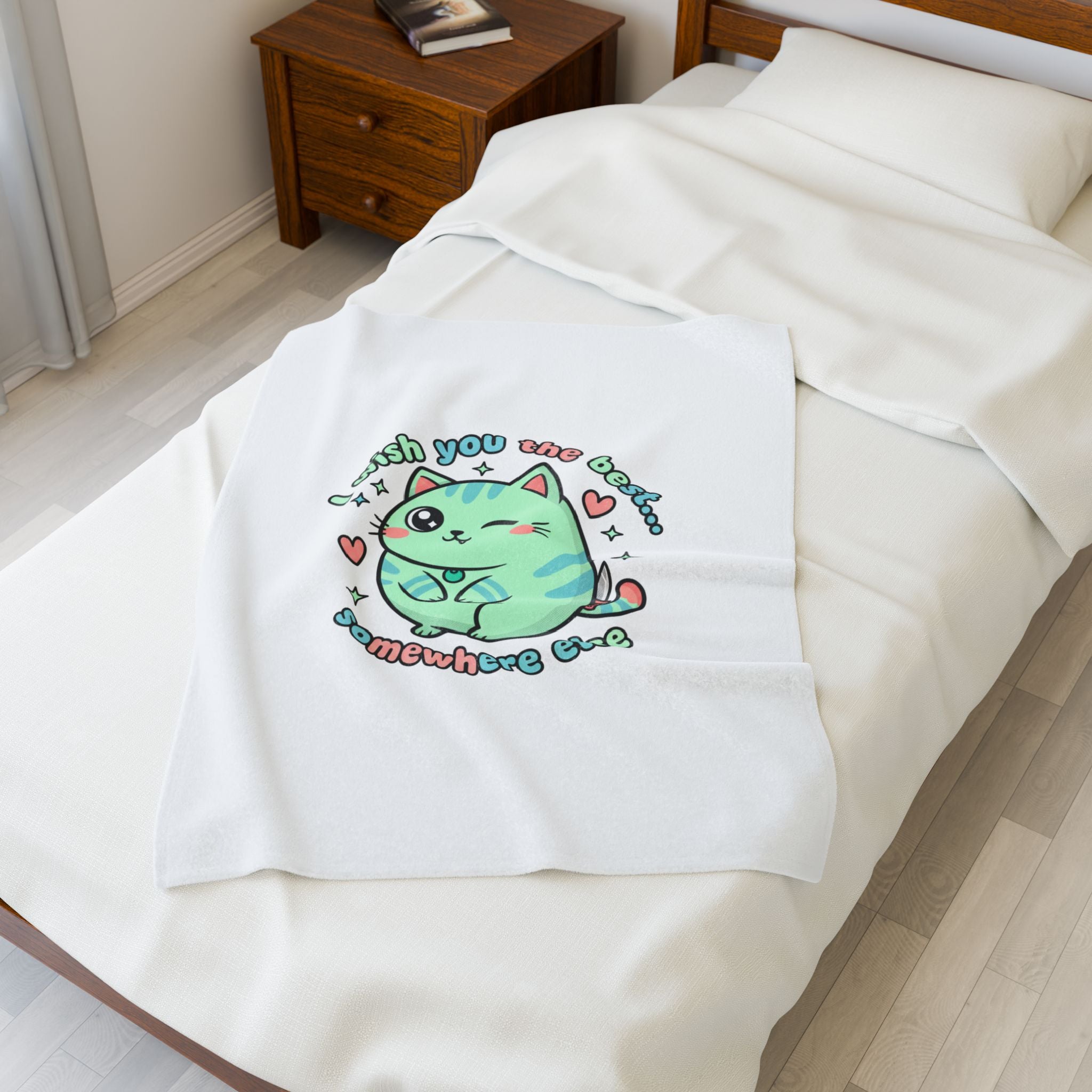 I Wish You The Best... Somewhere Else Plush Blanket | kawaii threat, soft grunge