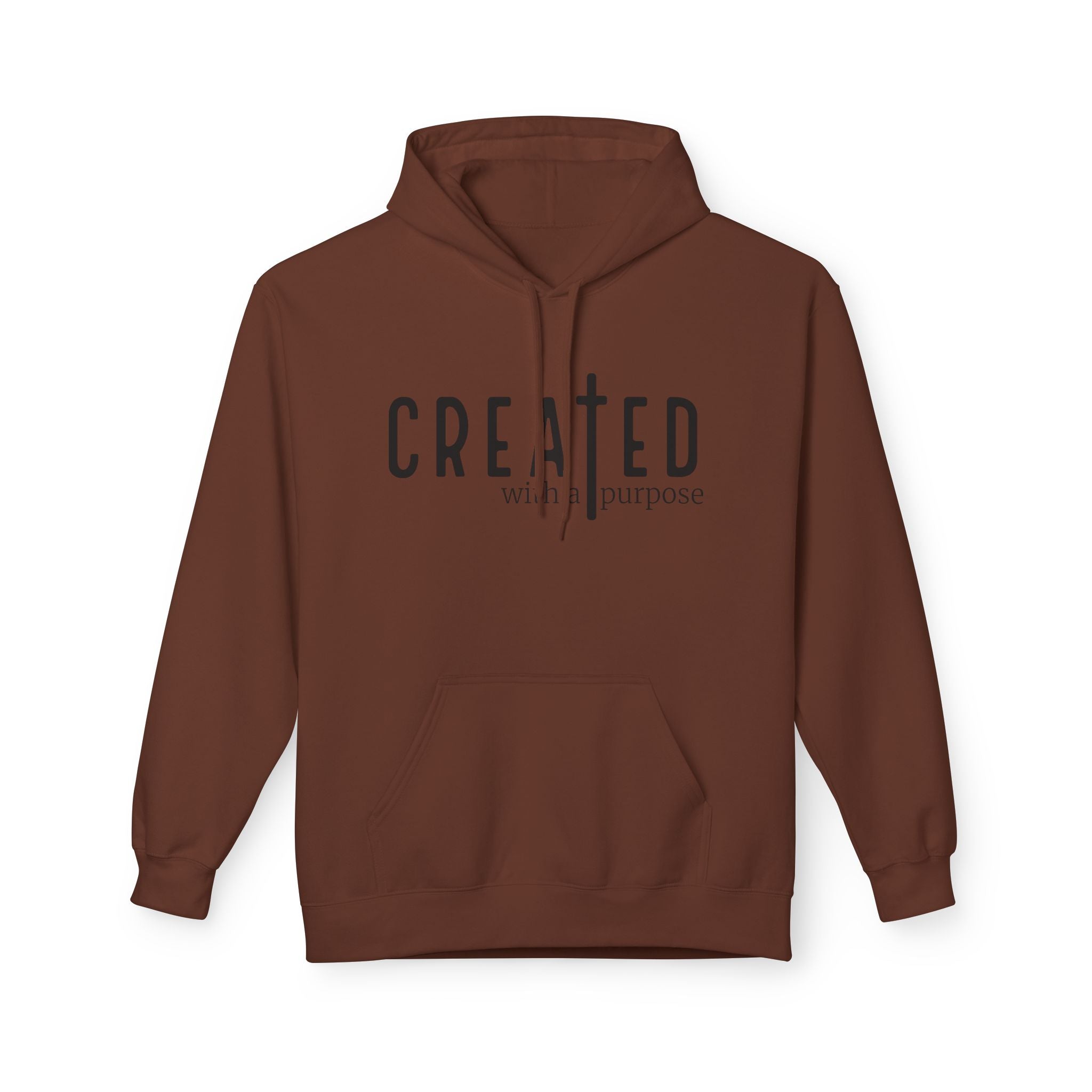 Created with Purpose Hoodie — Inspirational Graphic Pullover