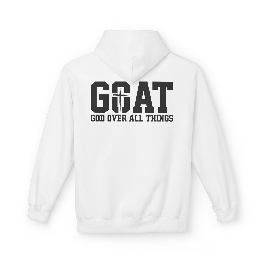 GOAT God Over All Things Hoodie – Christian Hoodie – Faith Hoodie – Religious Sweatshirt – Inspirational Hoodie – Jesus Hoodie – Christian Gift