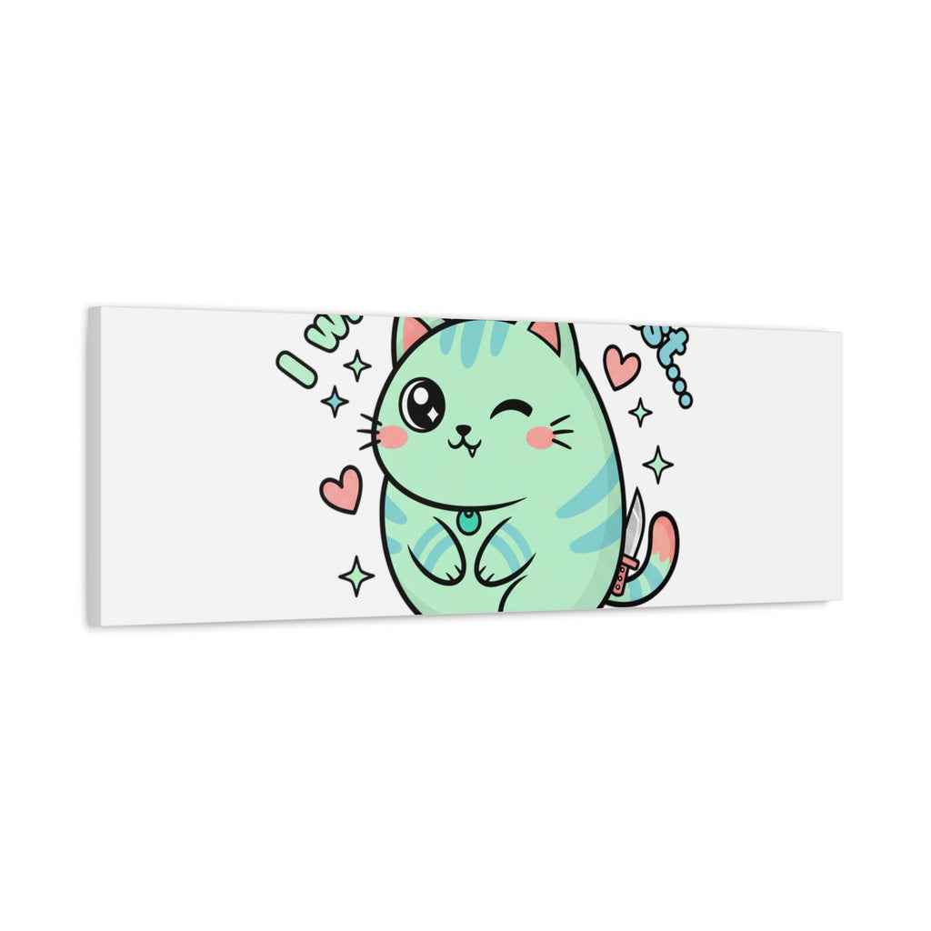 I Wish You the Best Somewhere Else Canvas | kawaii threat, soft-grunge pastel