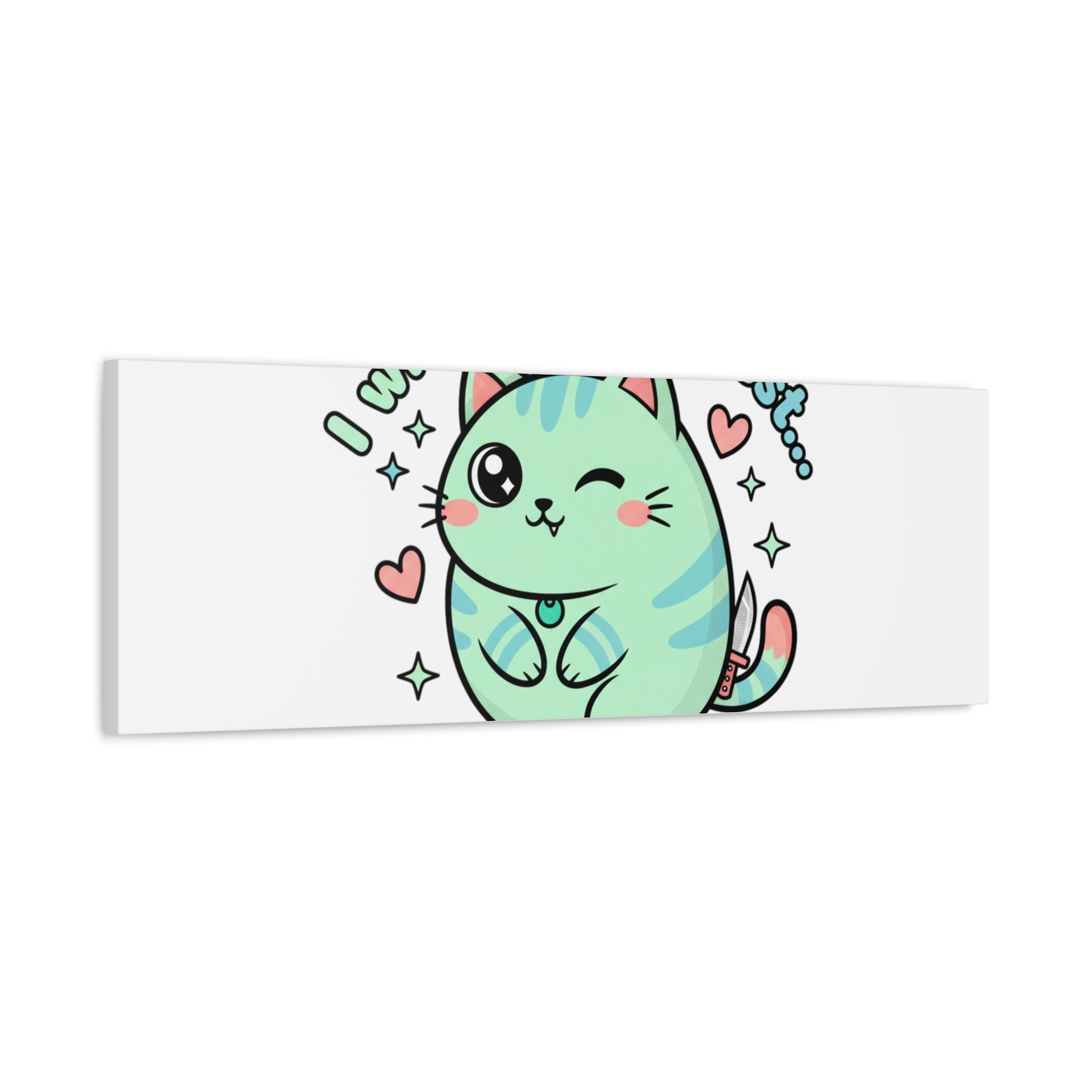 I Wish You the Best Somewhere Else Canvas | kawaii threat, soft-grunge pastel