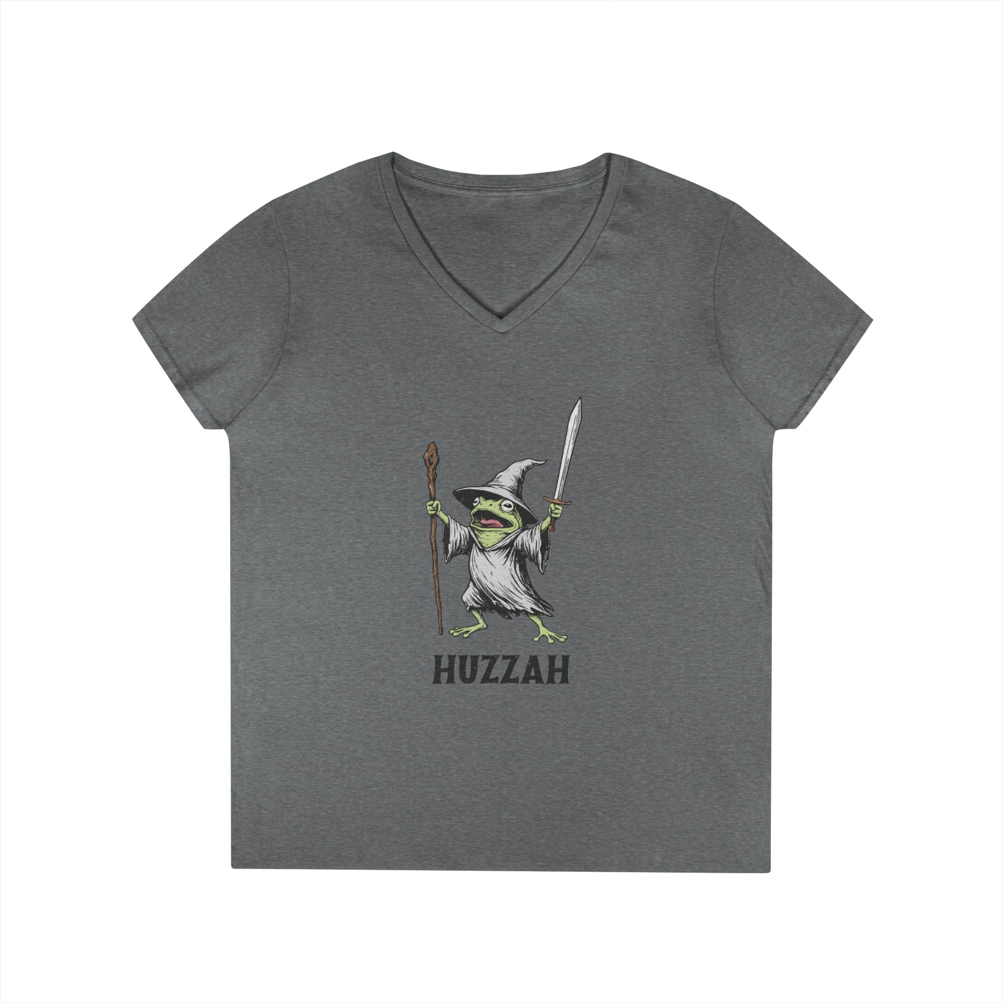 Witch Frog “Huzzah” V-Neck Tee