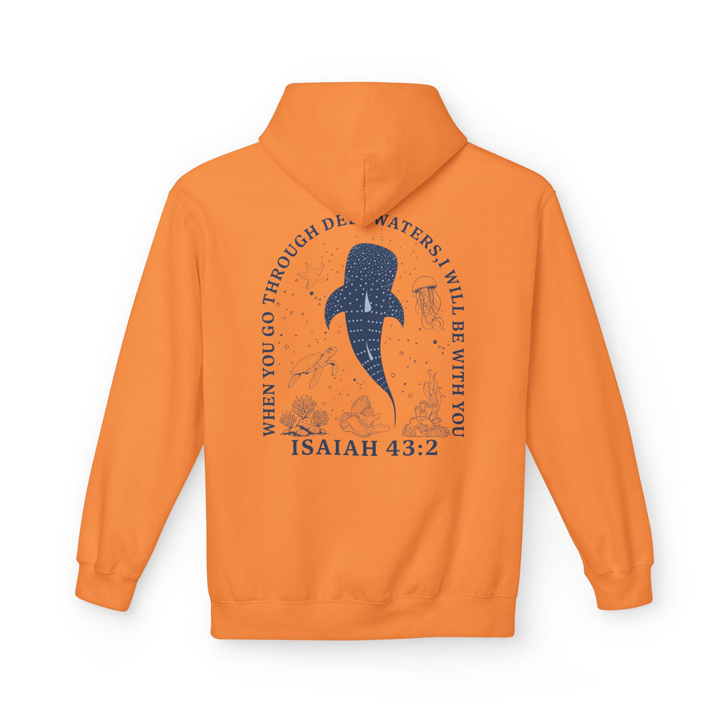 Isaiah 43:2 Whale Hoodie – Christian Faith Comfort Pullover