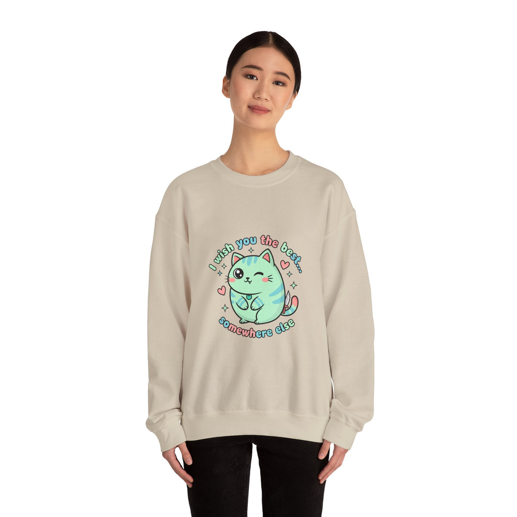 I Wish You the Best Somewhere Else Sweatshirt | soft threat kawaii menacing
