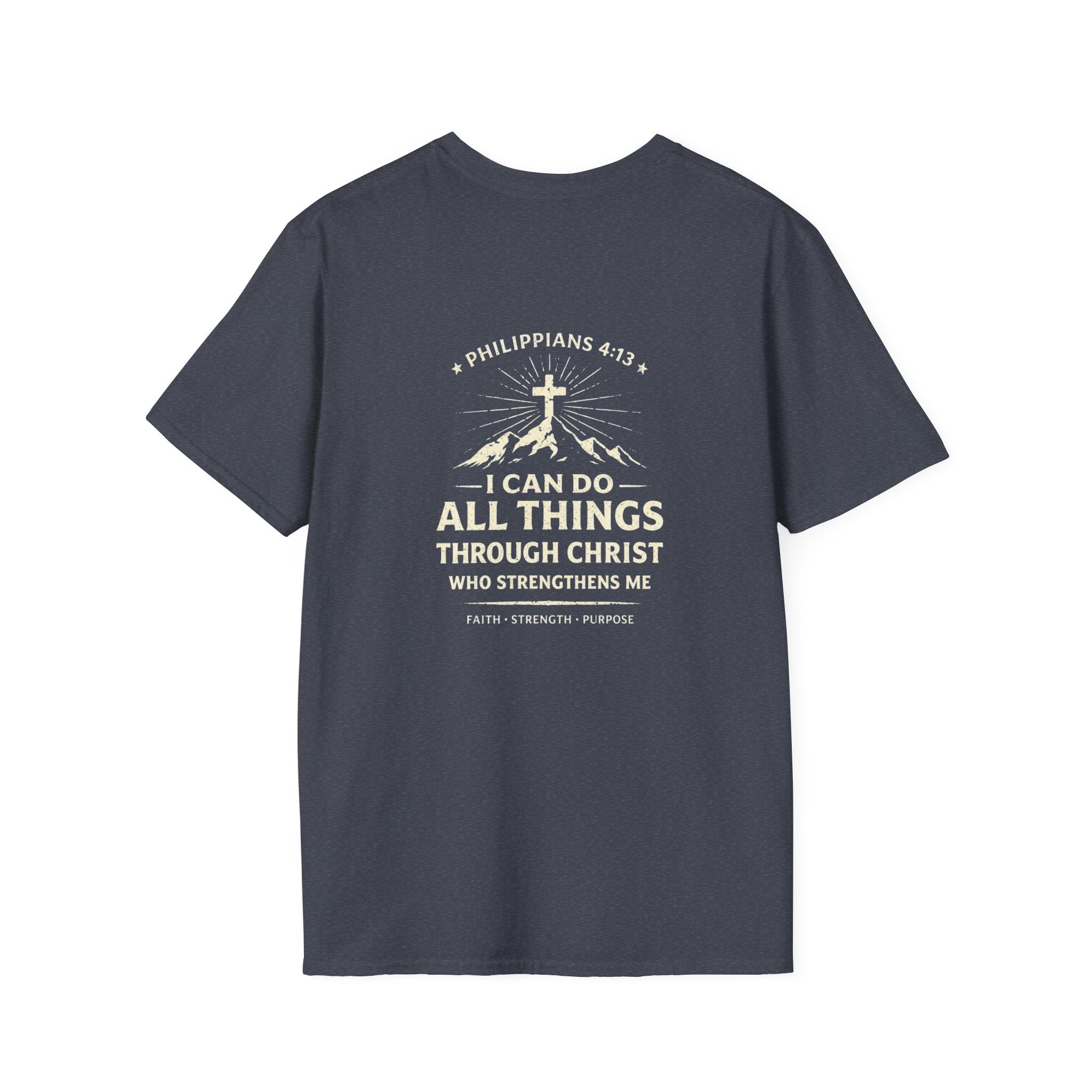 Christian Faith T-Shirt — "All Things" Inspirational Gospel Tee - Philippians 4:13