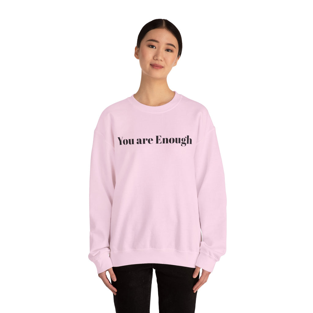 Crewneck Sweatshirt — 'Dear Person Behind Me, The World Is A Better Place With You In It' Inspirational Back Print