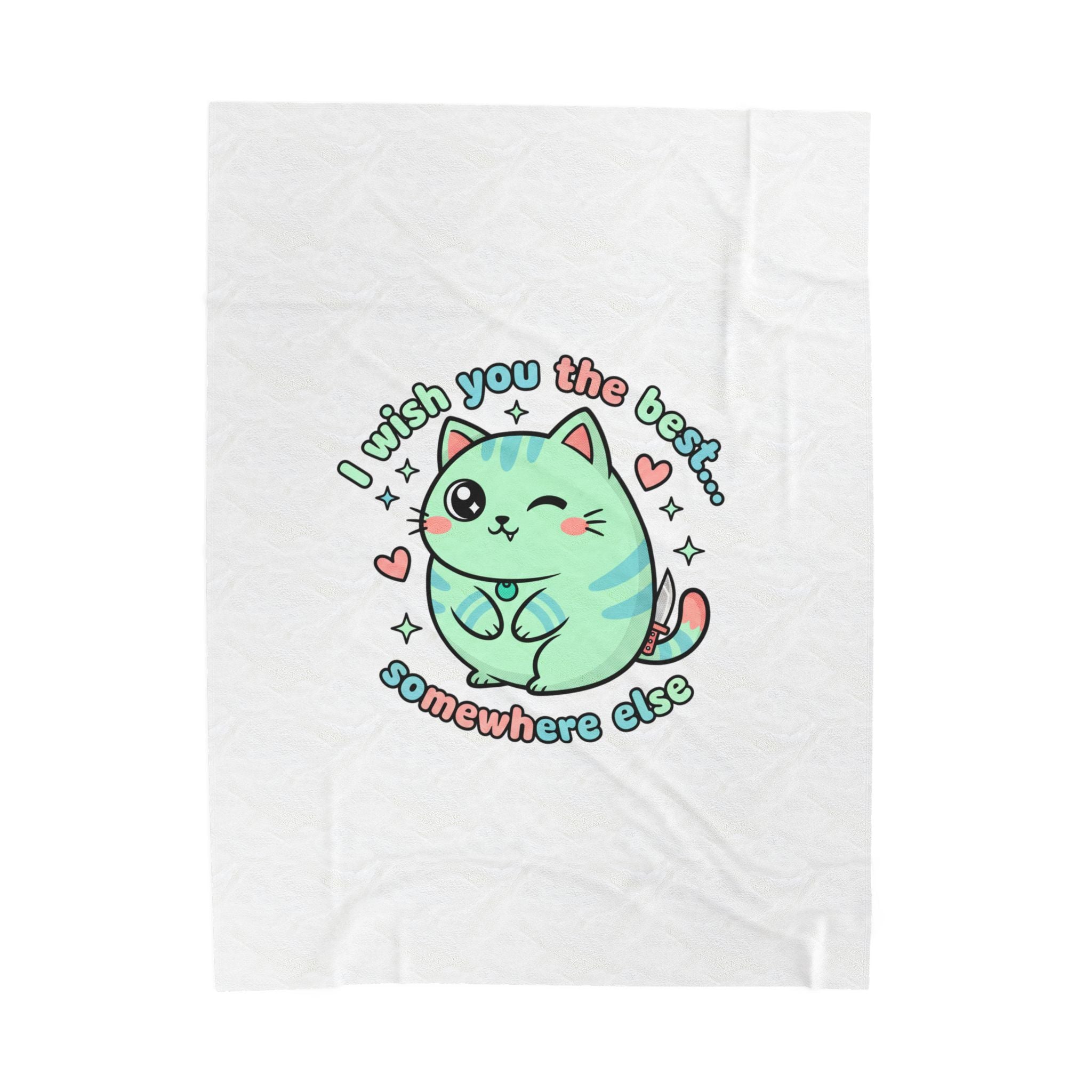 I Wish You The Best... Somewhere Else Plush Blanket | kawaii threat, soft grunge