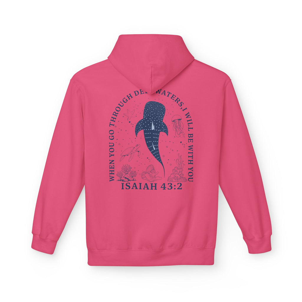 Isaiah 43:2 Whale Hoodie – Christian Faith Comfort Pullover