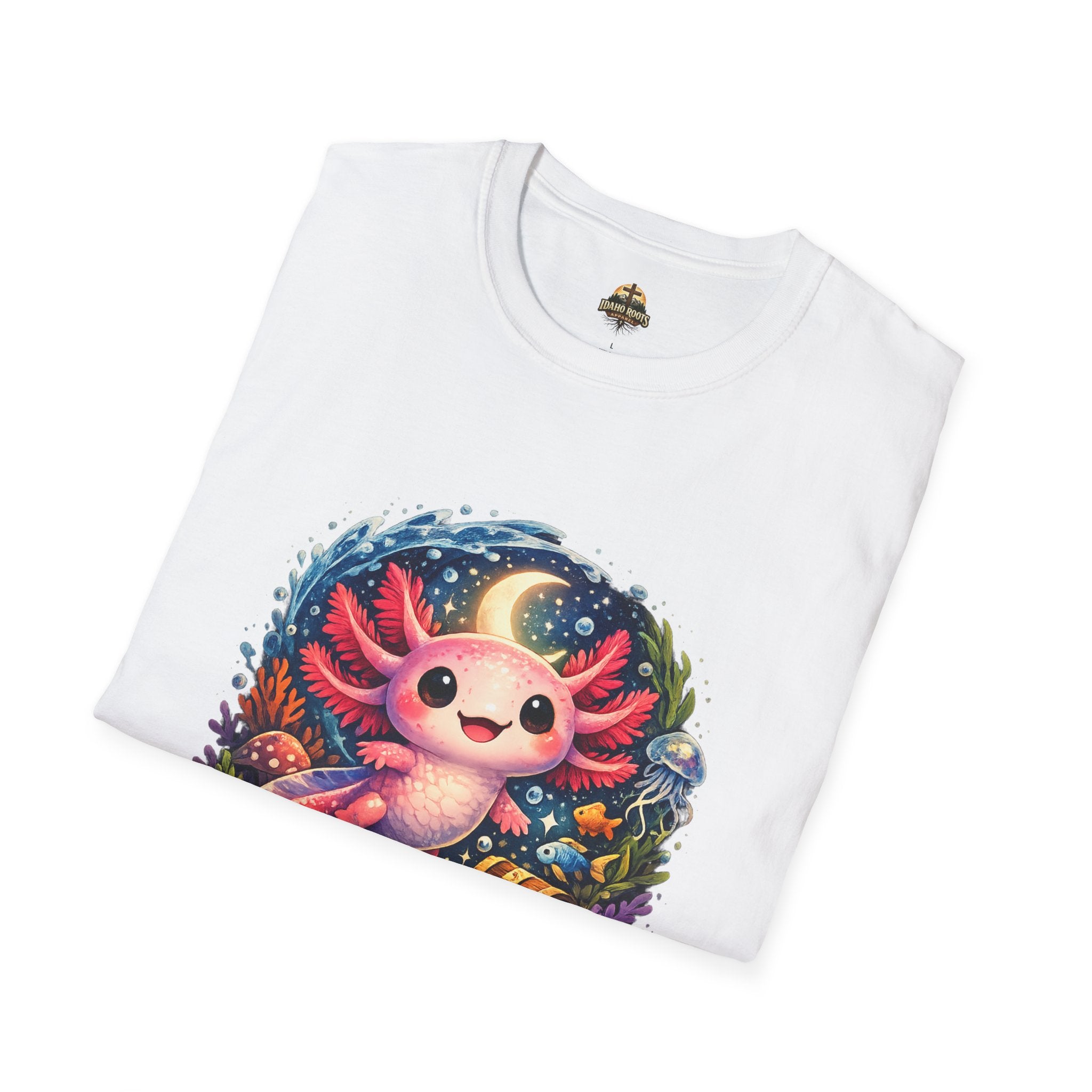 Cute Axolotl T-Shirt — Kawaii Axolotl Graphic Tee