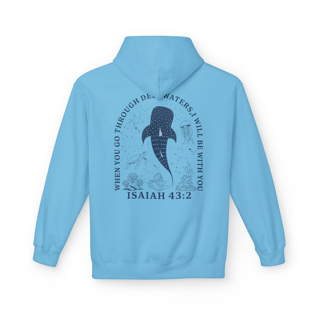 Isaiah 43:2 Whale Hoodie – Christian Faith Comfort Pullover