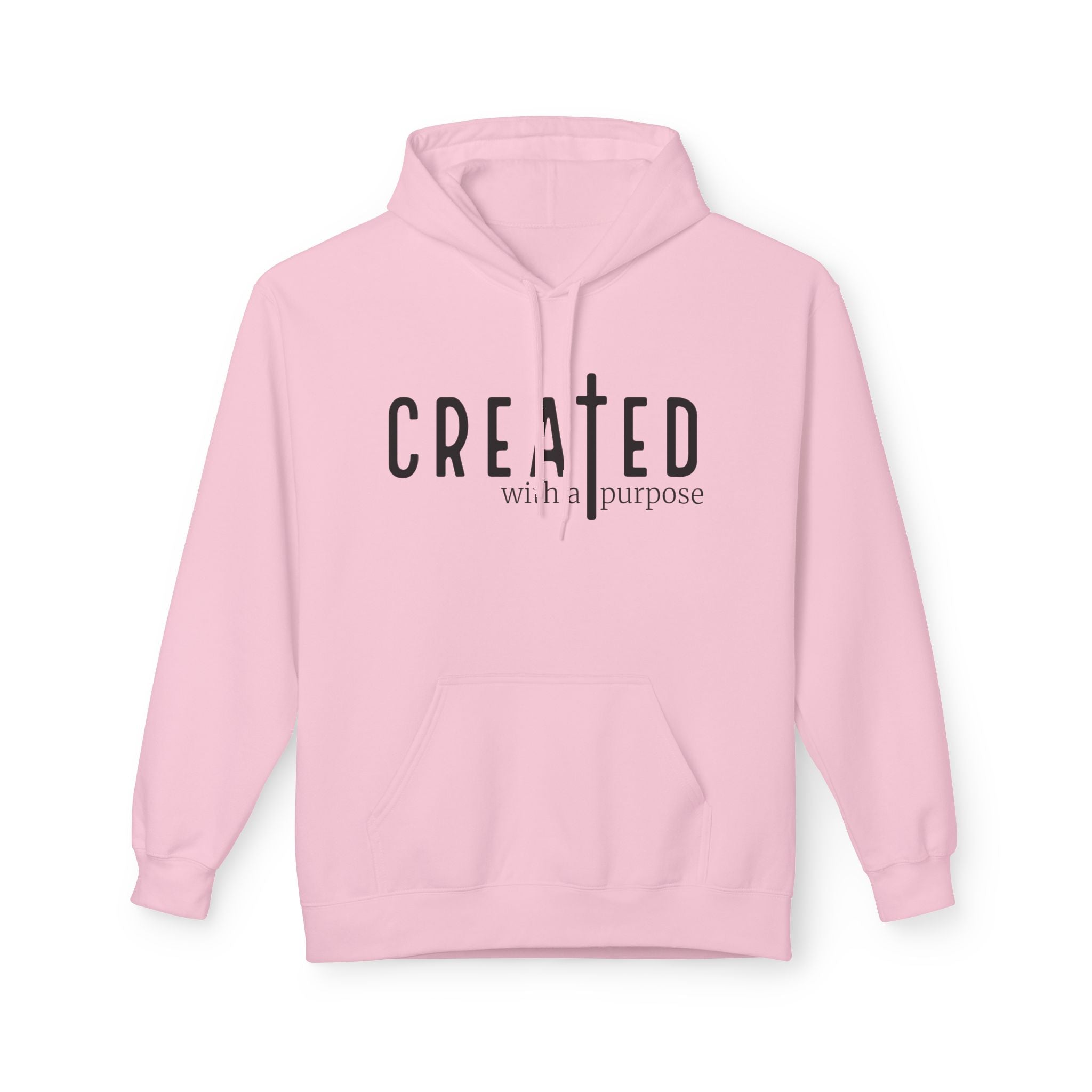 Created with Purpose Hoodie — Inspirational Graphic Pullover