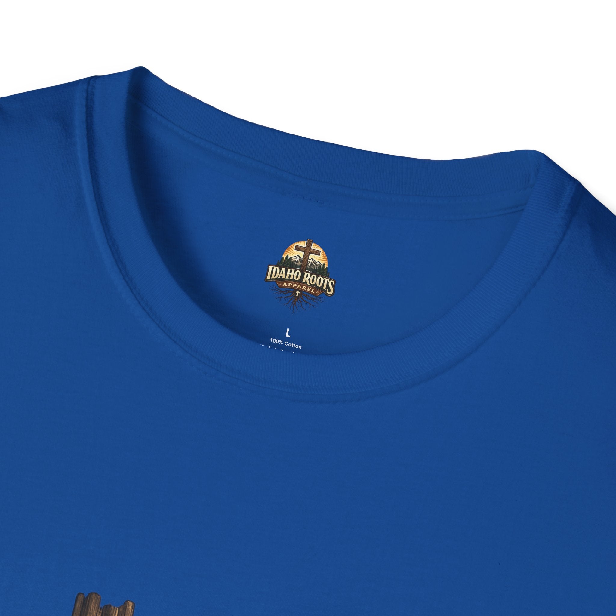 Christian Cross T-Shirt with YHWH Text – Rustic Faith Tee