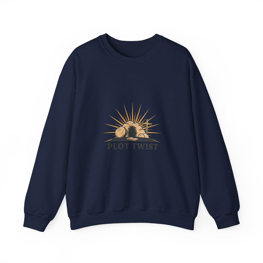 Plot Twist Crewneck Sweatshirt | Christian Easter shirt, He Is Risen design