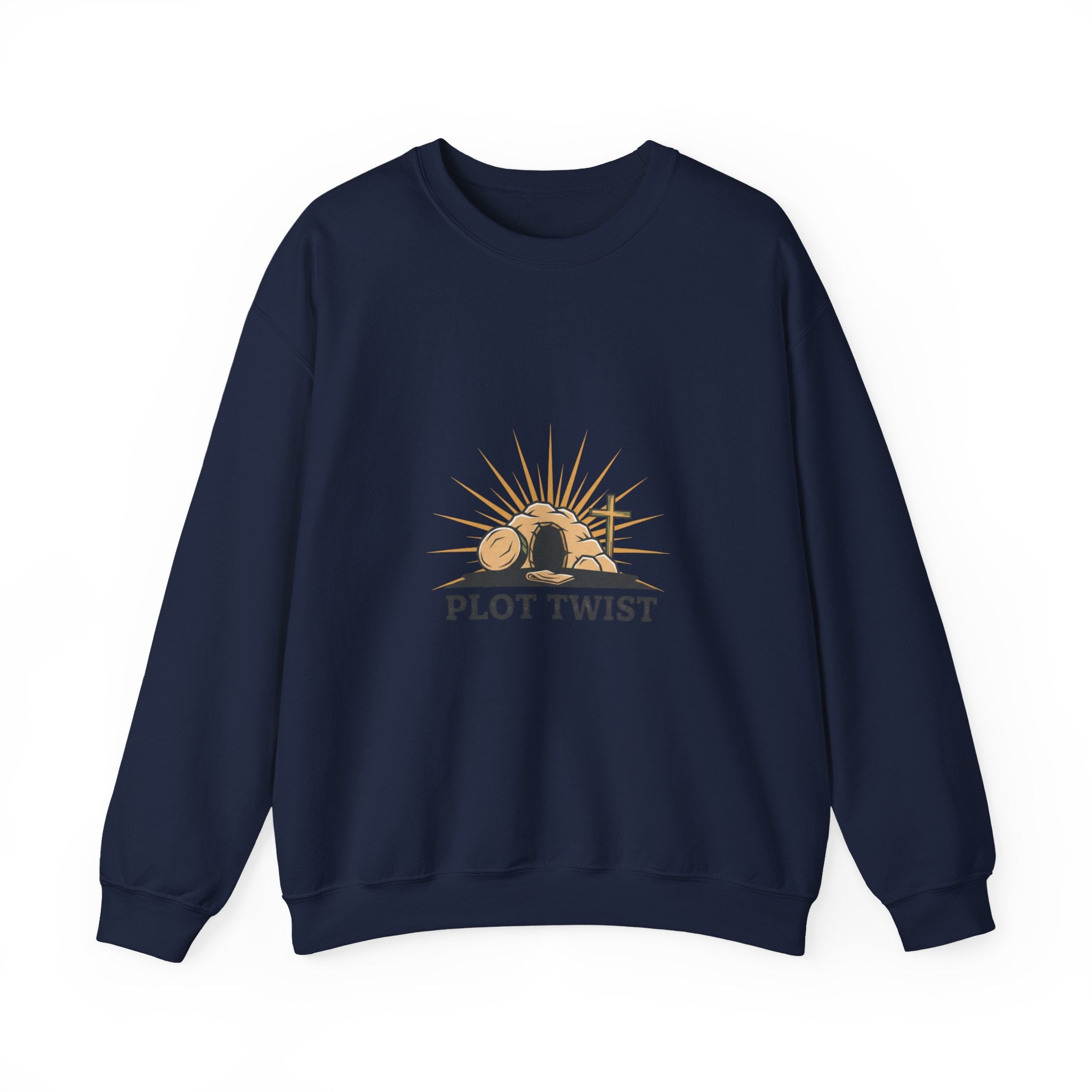 Plot Twist Crewneck Sweatshirt | Christian Easter shirt, He Is Risen design