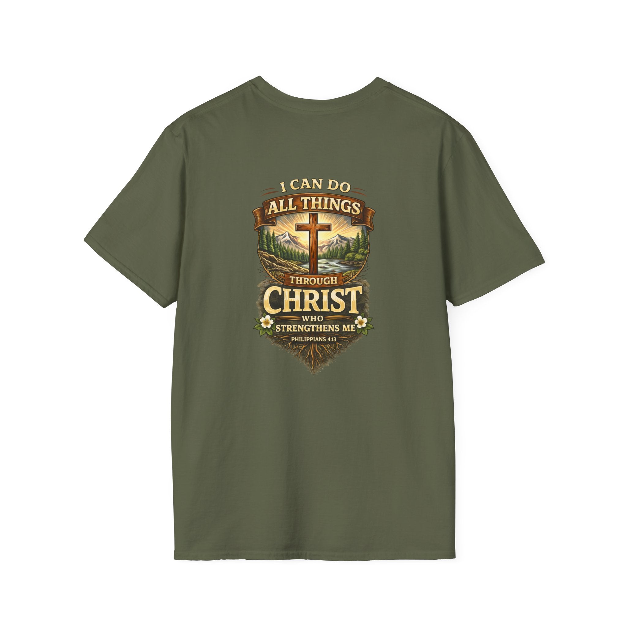Christian Faith T-Shirt — "I Can Do All Things Through Christ" Inspirational Tee