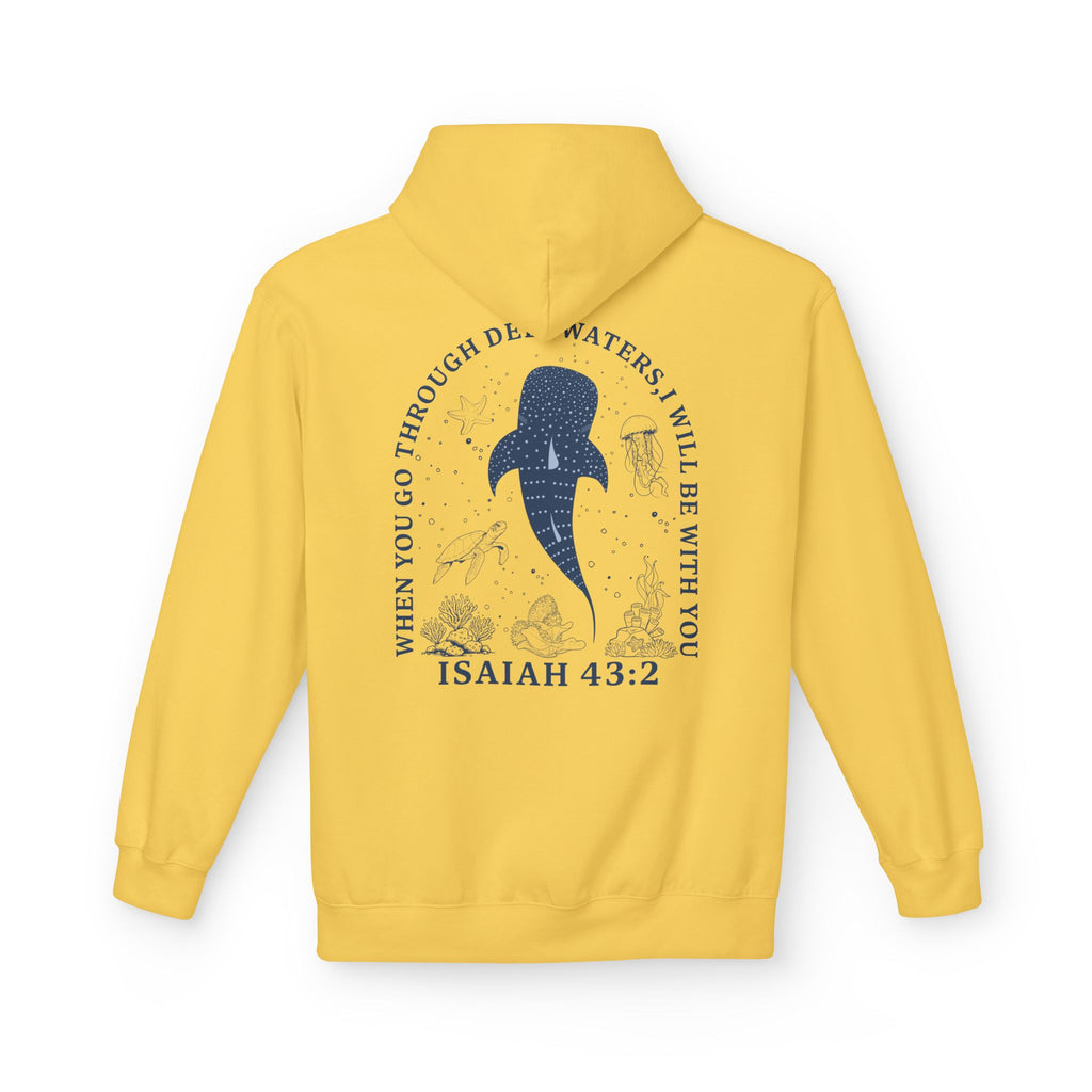 Isaiah 43:2 Whale Hoodie – Christian Faith Comfort Pullover