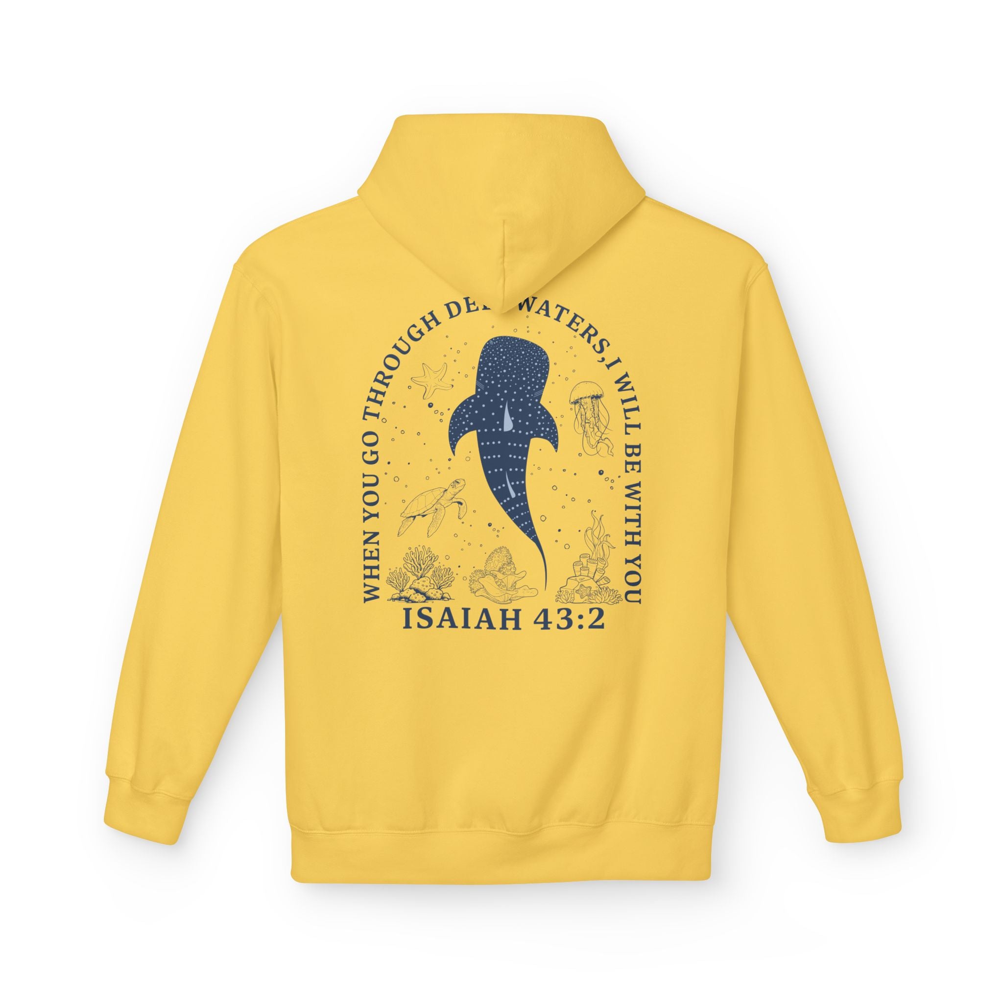 Isaiah 43:2 Whale Hoodie – Christian Faith Comfort Pullover