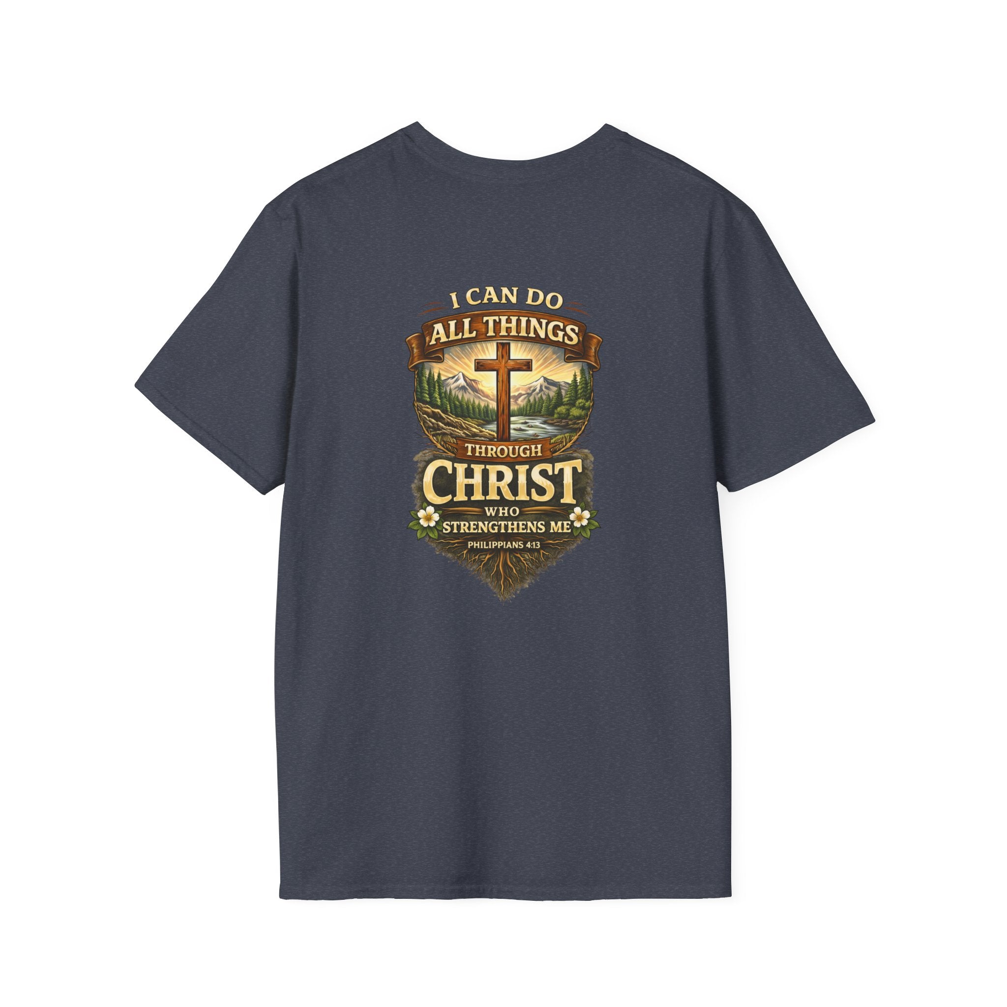 Christian Faith T-Shirt — "I Can Do All Things Through Christ" Inspirational Tee