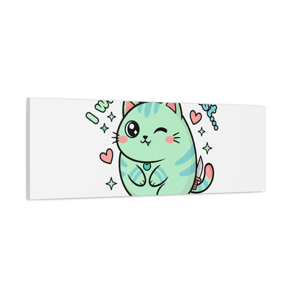 I Wish You the Best Somewhere Else Canvas | kawaii threat, soft-grunge pastel