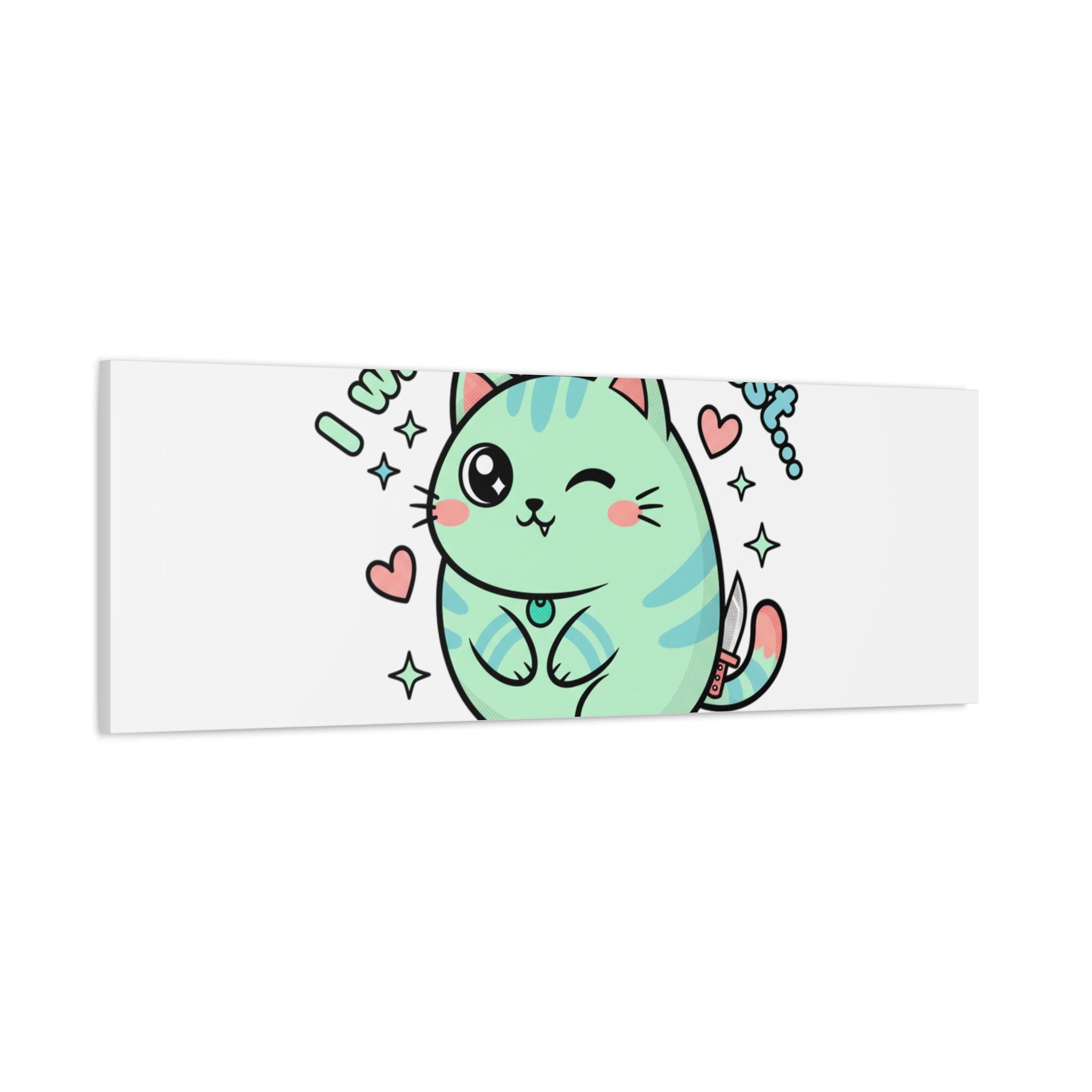 I Wish You the Best Somewhere Else Canvas | kawaii threat, soft-grunge pastel