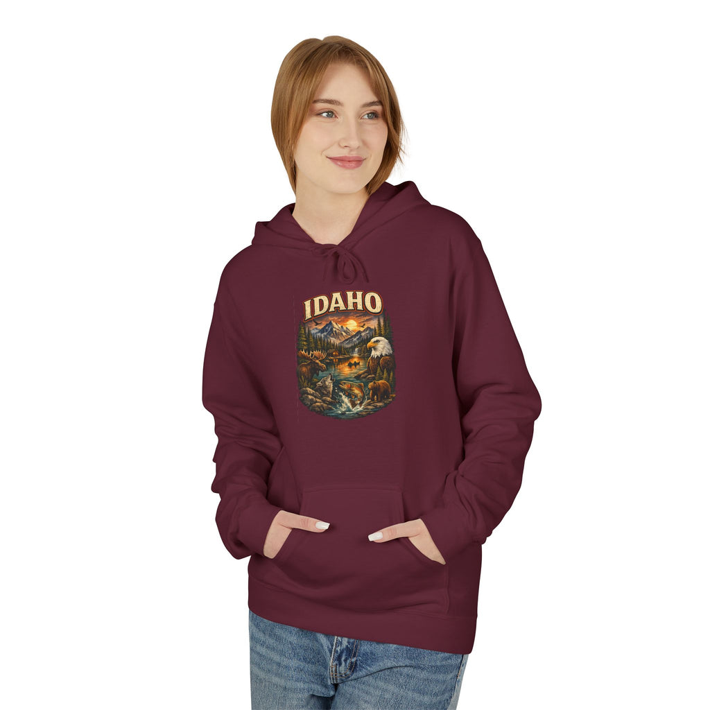 Hoodie - Retro 'Idaho' Scenic Landscape Hoodie