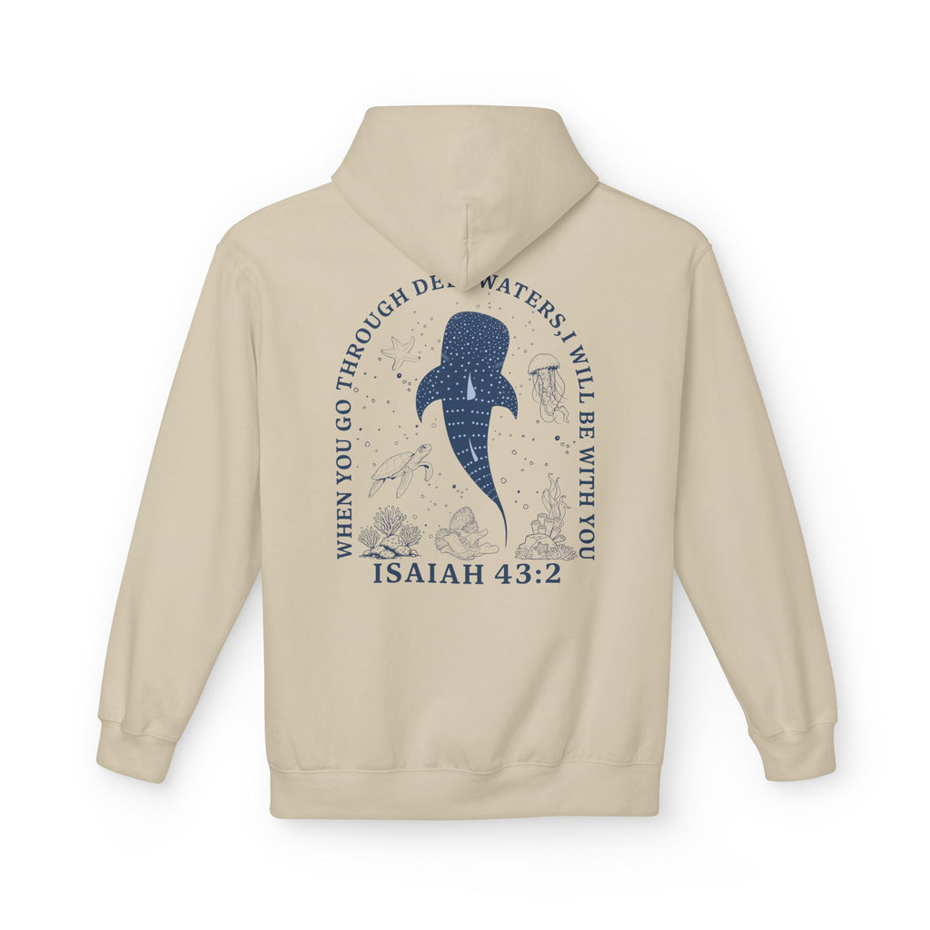 Isaiah 43:2 Whale Hoodie – Christian Faith Comfort Pullover