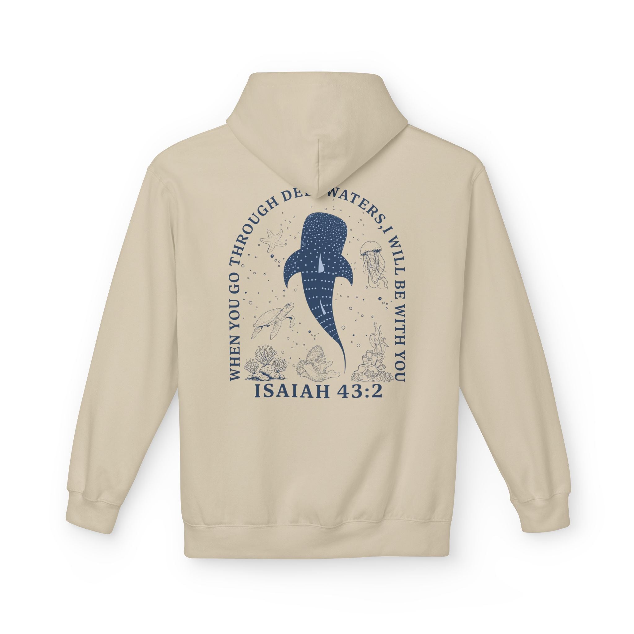 Isaiah 43:2 Whale Hoodie – Christian Faith Comfort Pullover