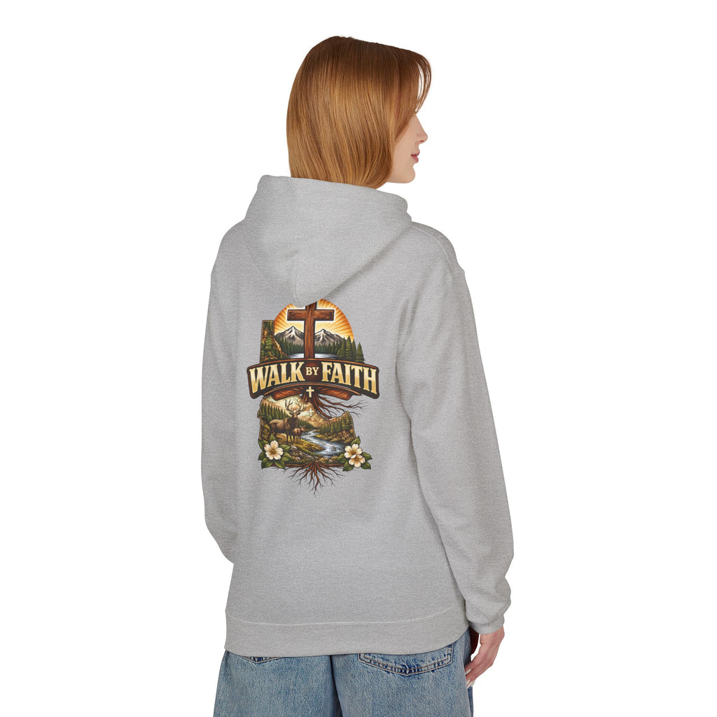 Walk By Faith Hoodie — Christian Cross Faith Pullover