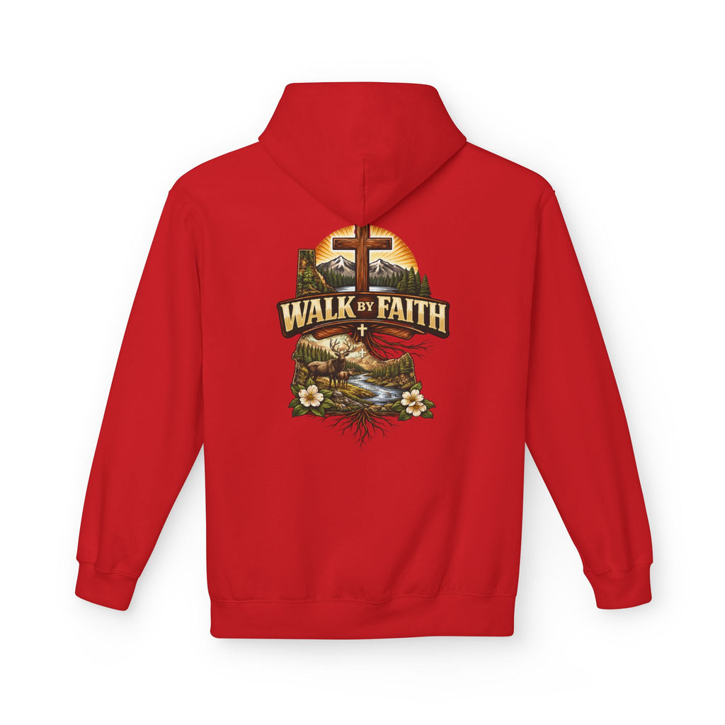 Walk By Faith Hoodie — Christian Cross Faith Pullover