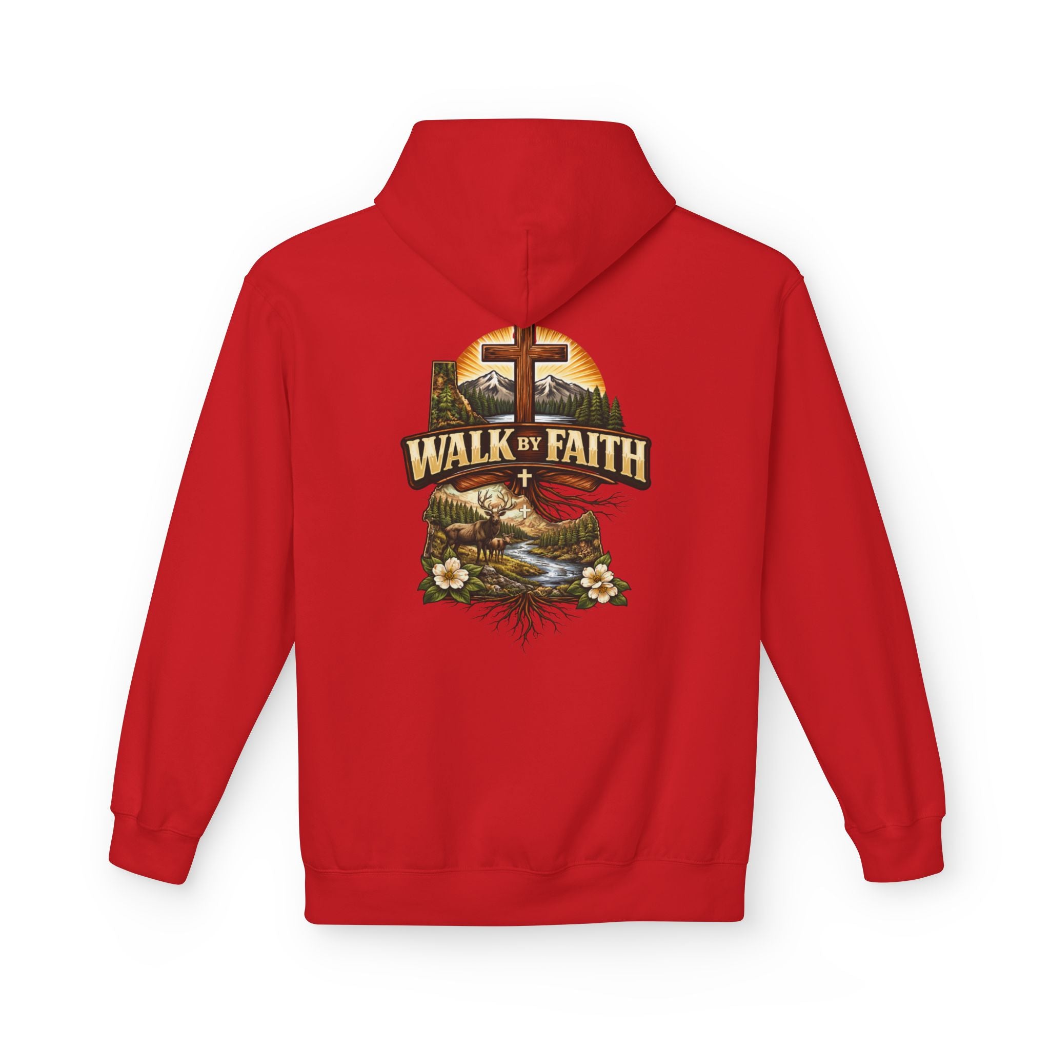 Walk By Faith Hoodie — Christian Cross Faith Pullover