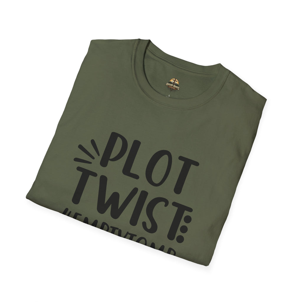 Plot Twist: #EmptyTomb T-Shirt — Christian Easter Resurrection Tee