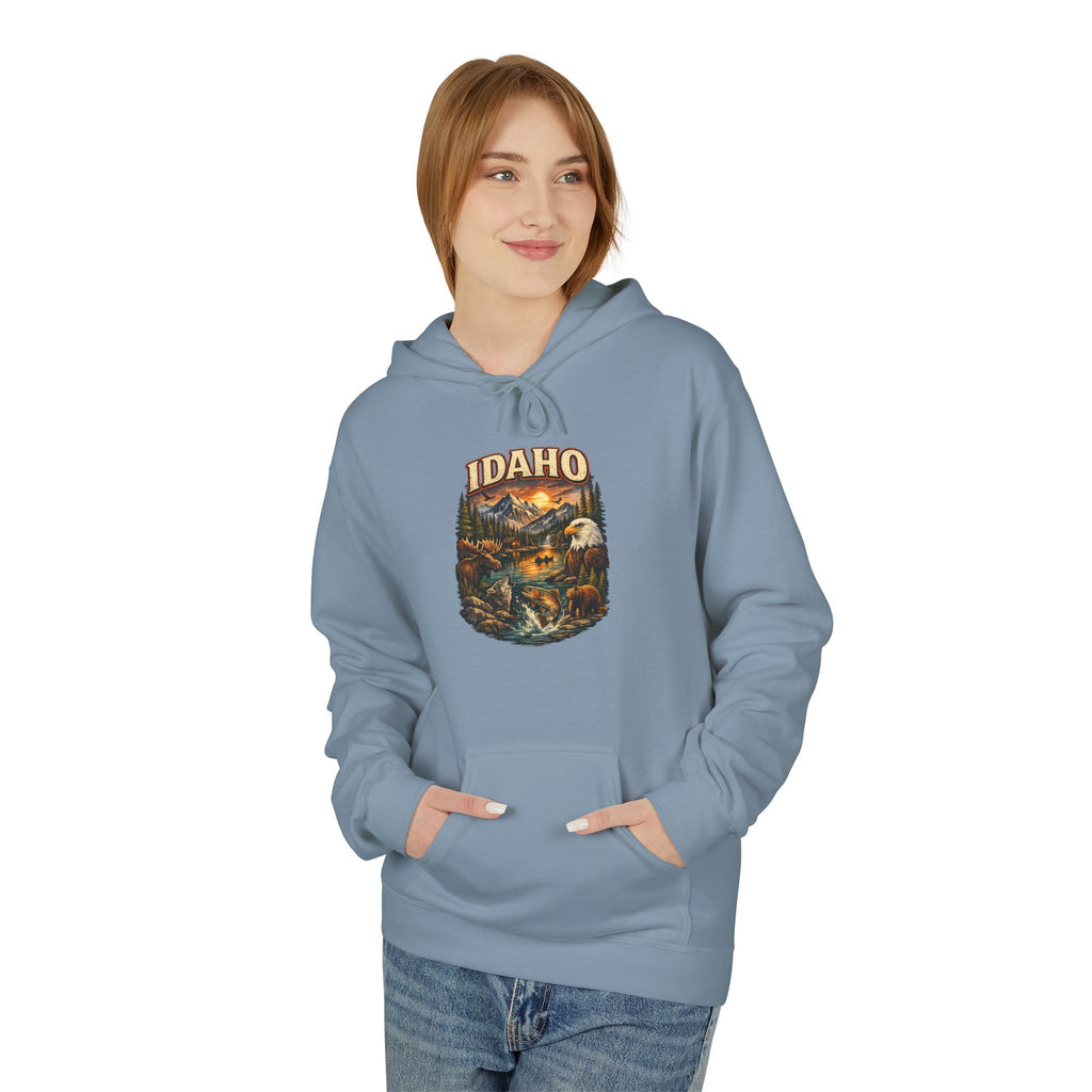 Hoodie - Retro 'Idaho' Scenic Landscape Hoodie