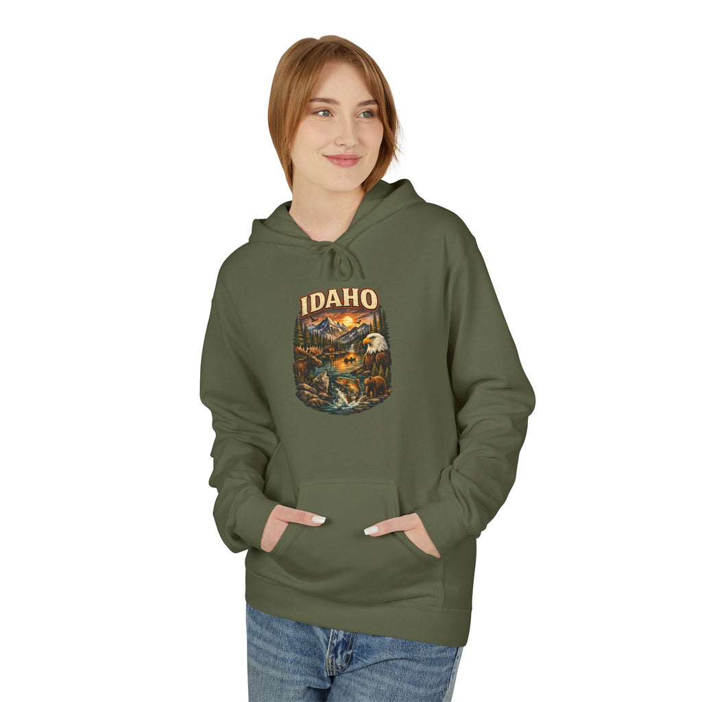 Hoodie - Retro 'Idaho' Scenic Landscape Hoodie