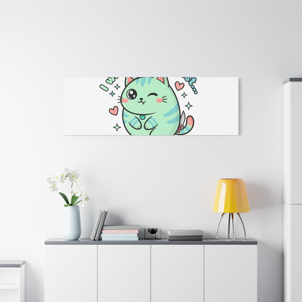 I Wish You the Best Somewhere Else Canvas | kawaii threat, soft-grunge pastel