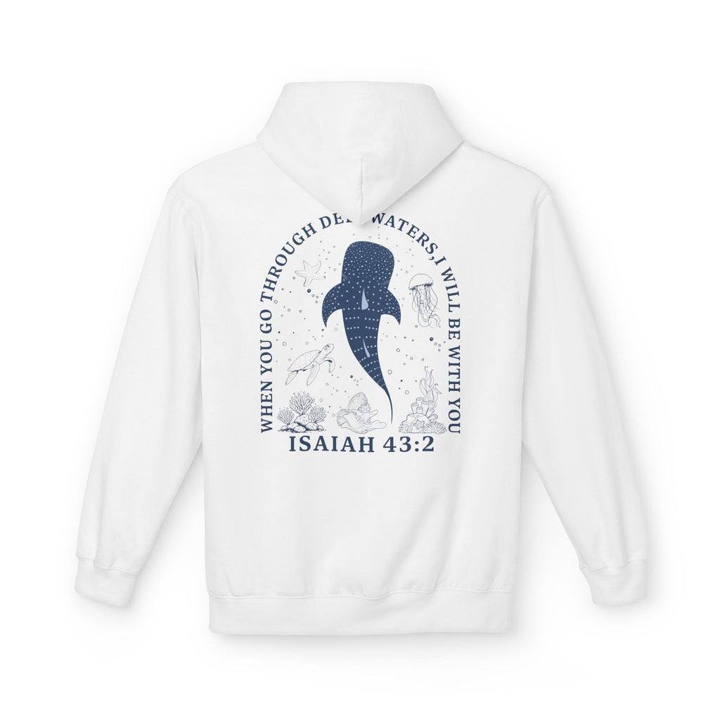 Isaiah 43:2 Whale Hoodie – Christian Faith Comfort Pullover