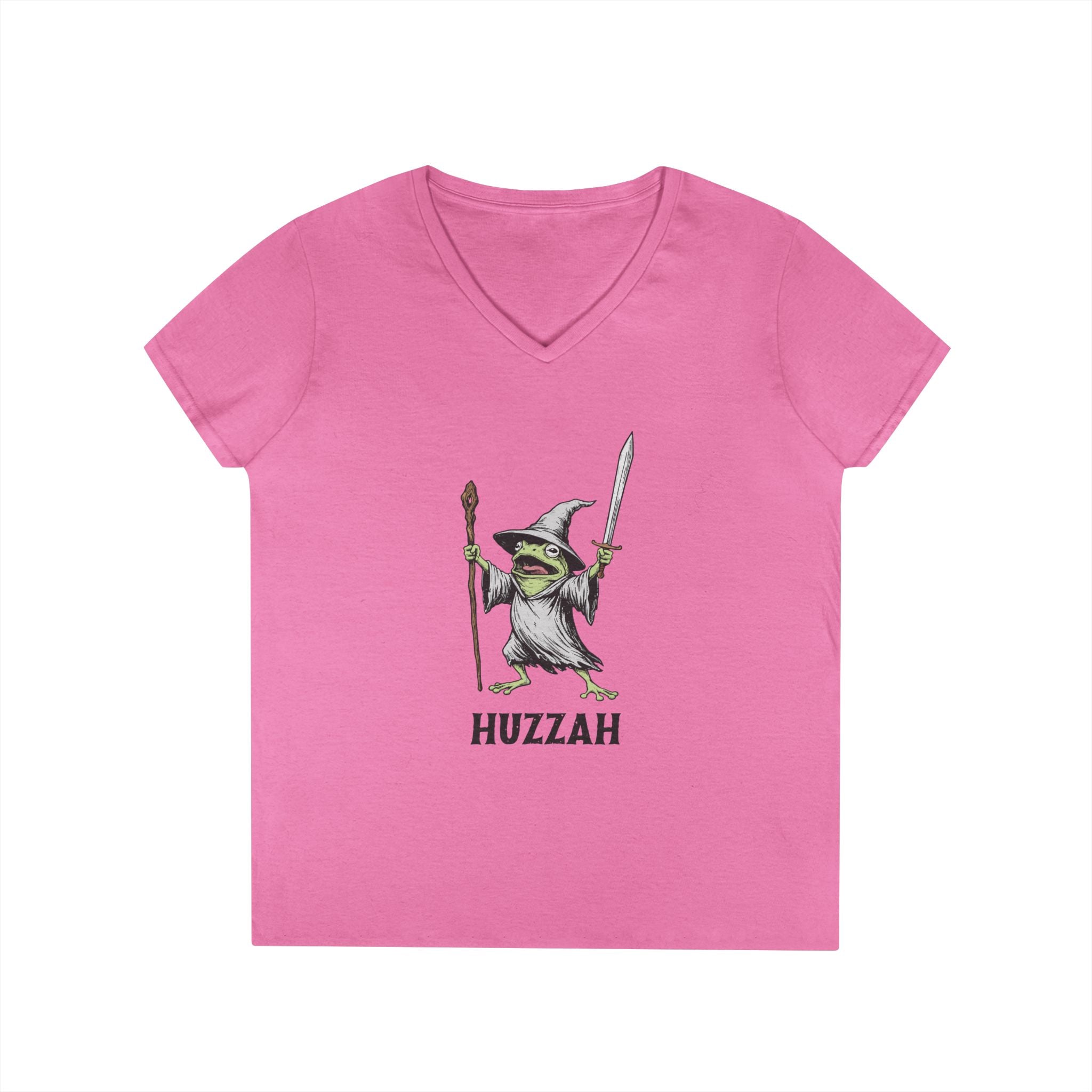 Witch Frog “Huzzah” V-Neck Tee