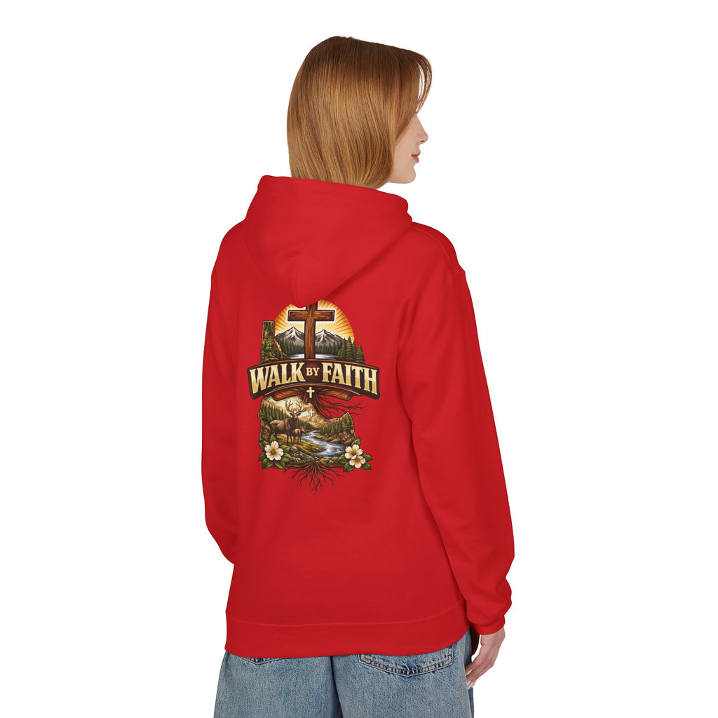 Walk By Faith Hoodie — Christian Cross Faith Pullover