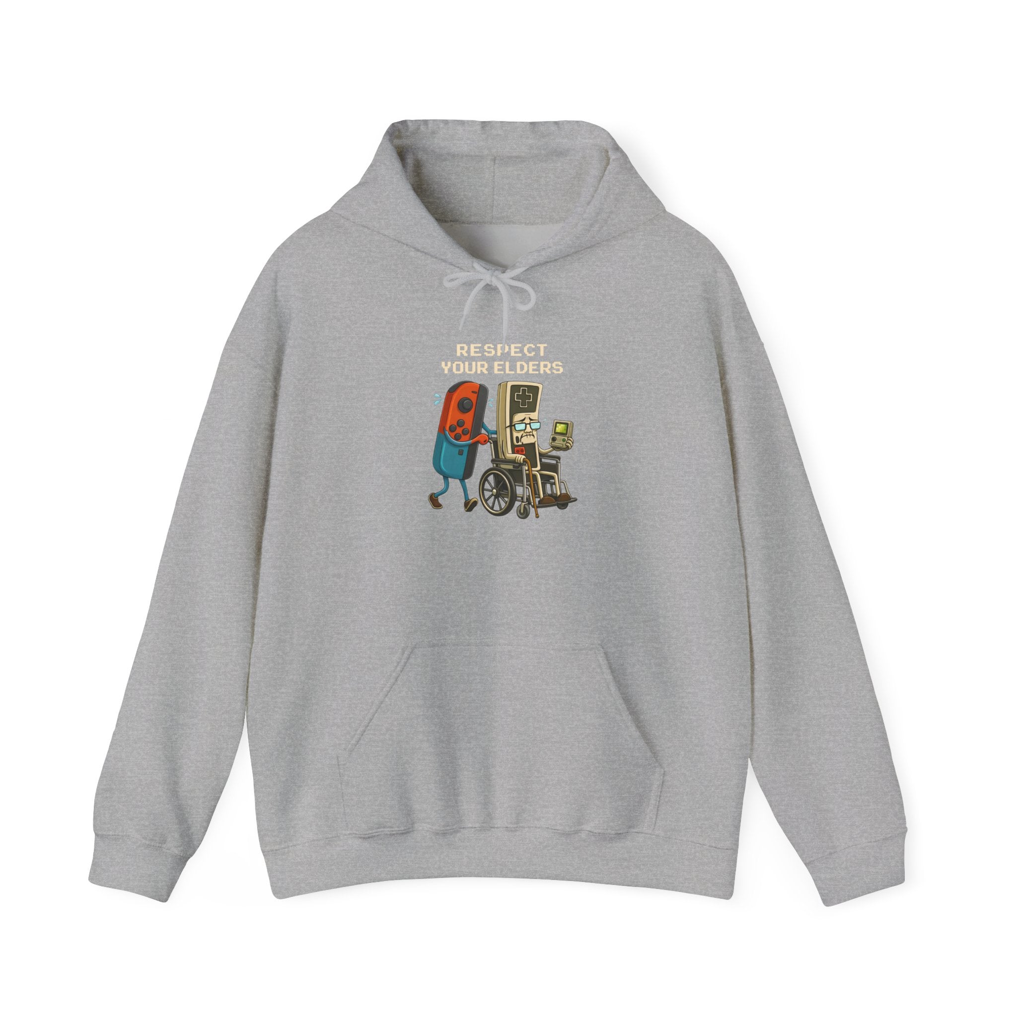 Hoodie — "Respect Your Elders" Funny Retro Gamer Gaming Hoodie
