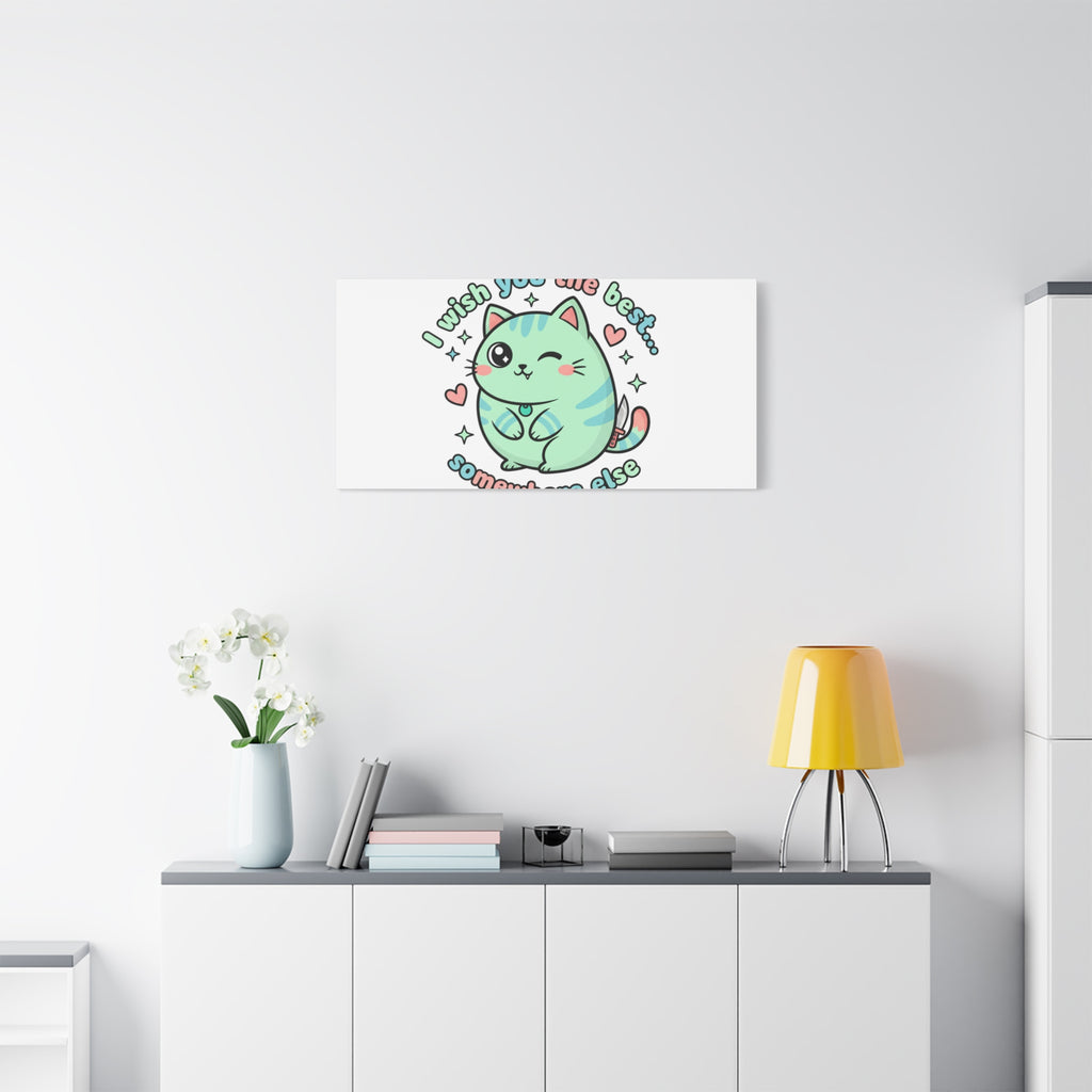 I Wish You the Best Somewhere Else Canvas | kawaii threat, soft-grunge pastel