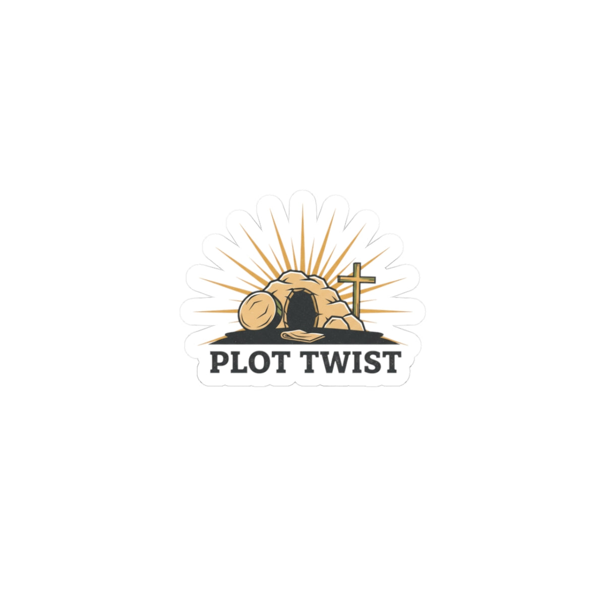 Plot Twist He Is Risen Sticker | Christian Easter, Faith-Based Humor